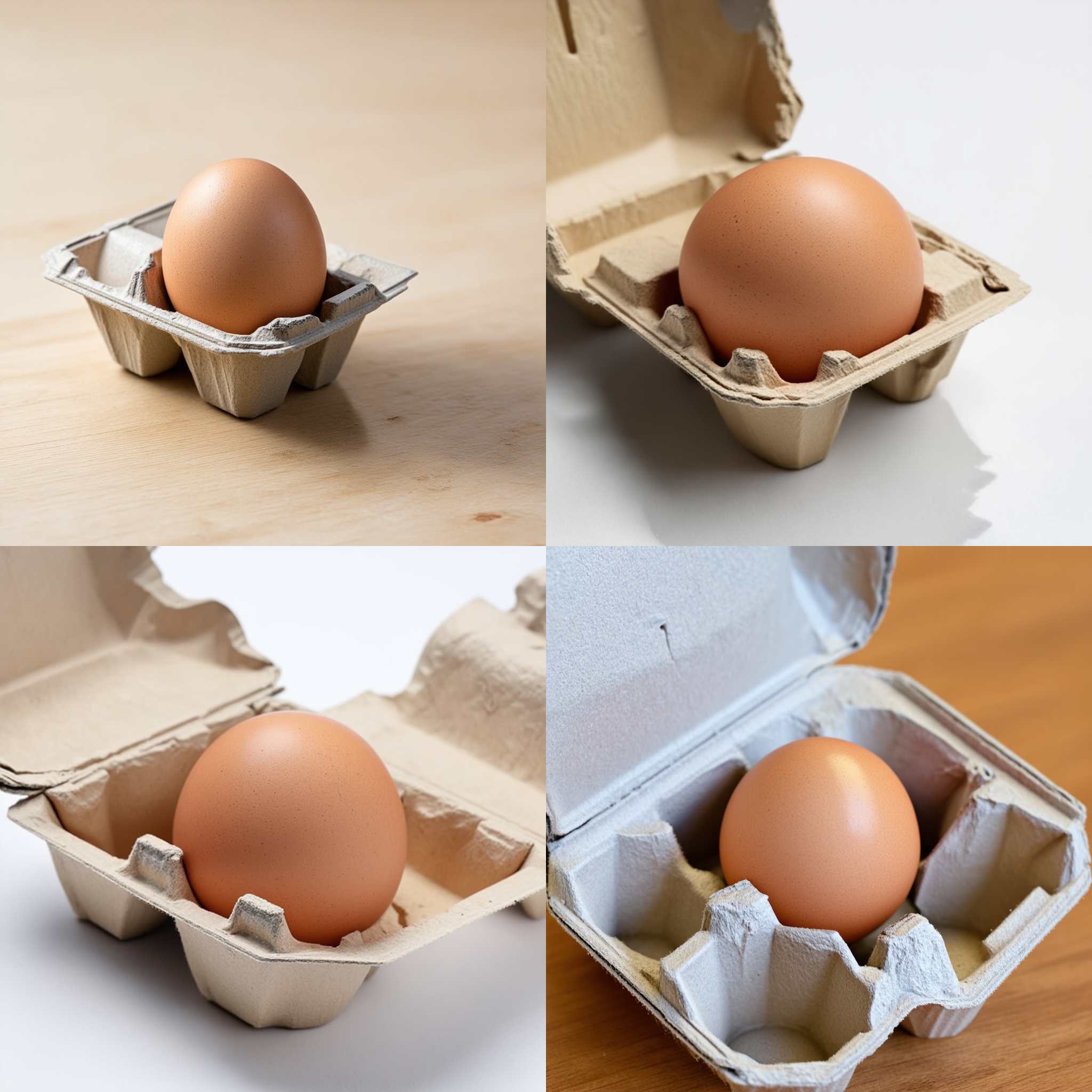 An egg in a carton