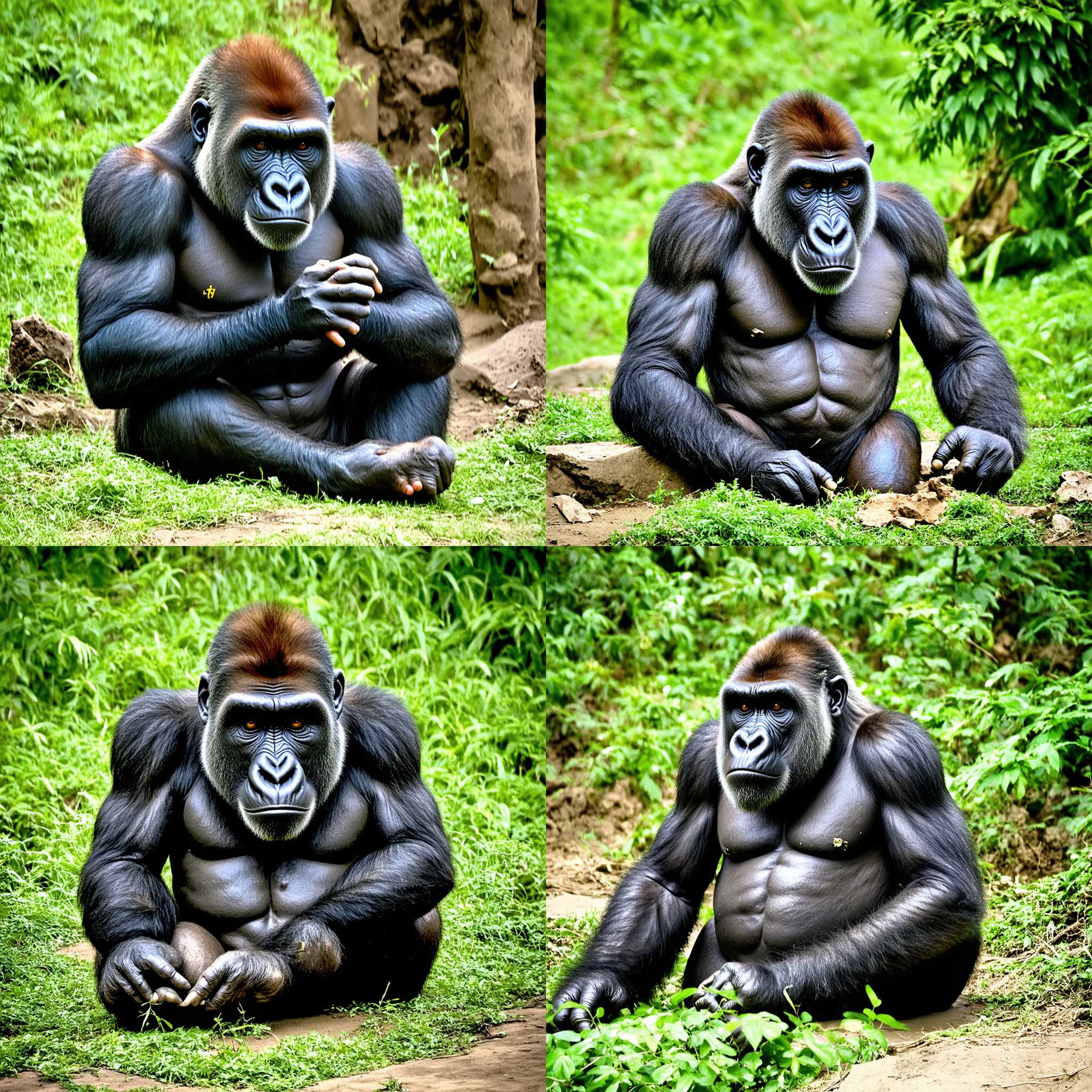 A resting gorilla