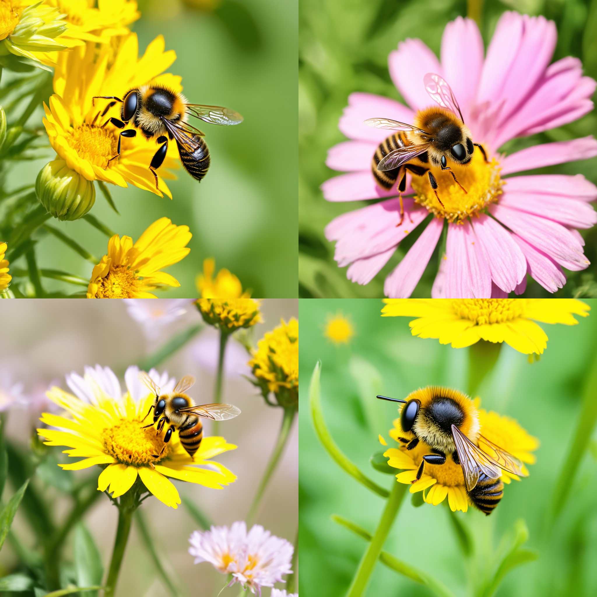 A bee on a sunny day