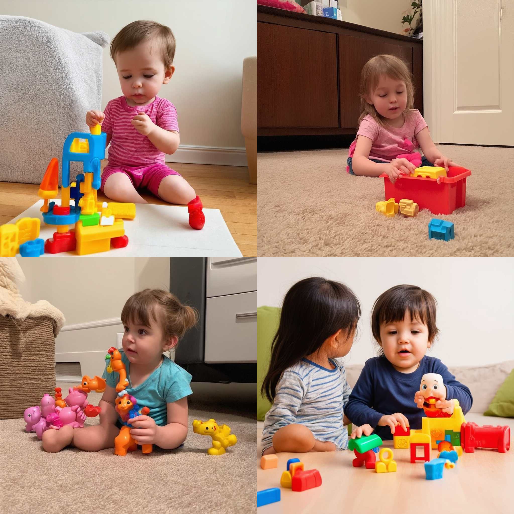 A child's reaction to her parent taking her toys away