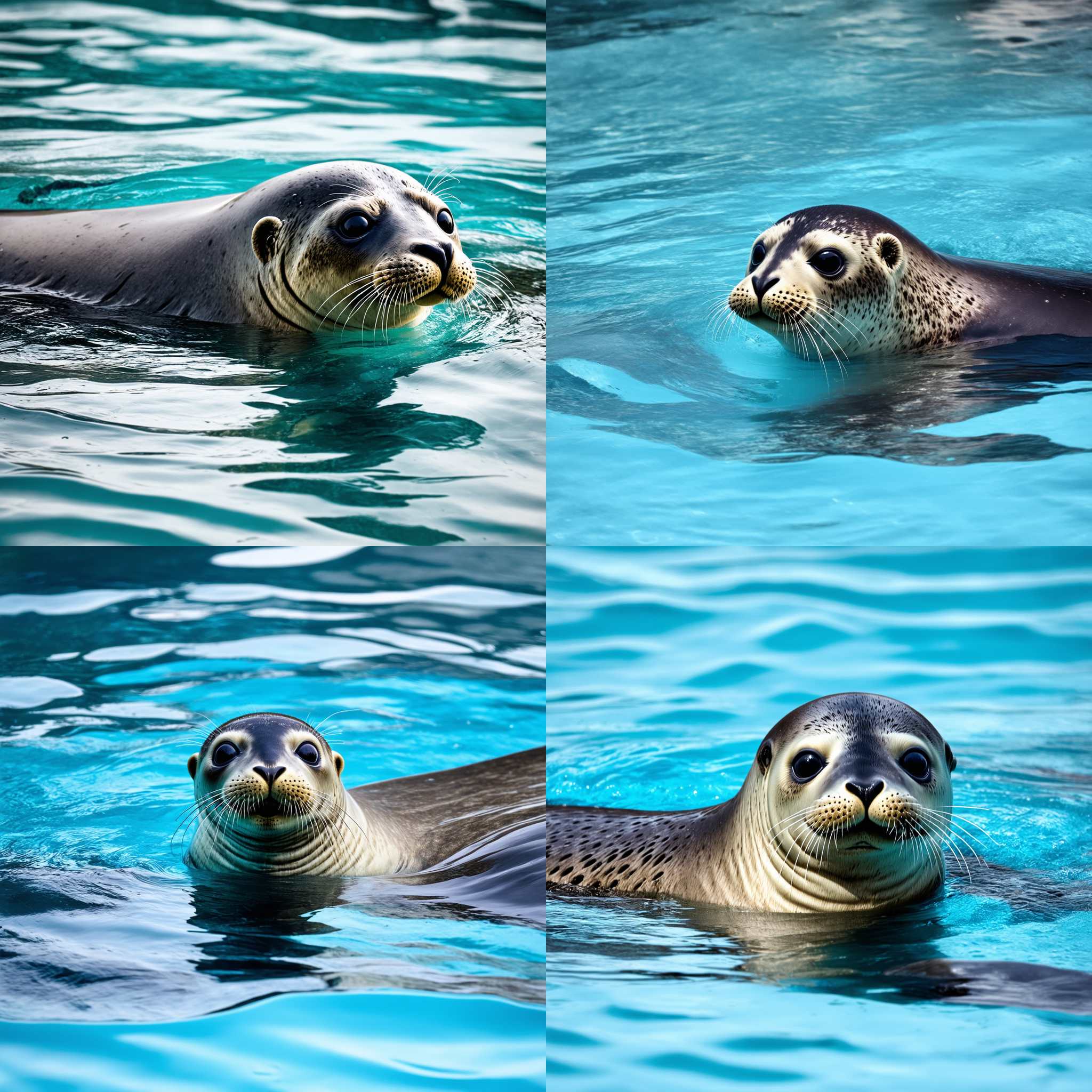 A swimming seal