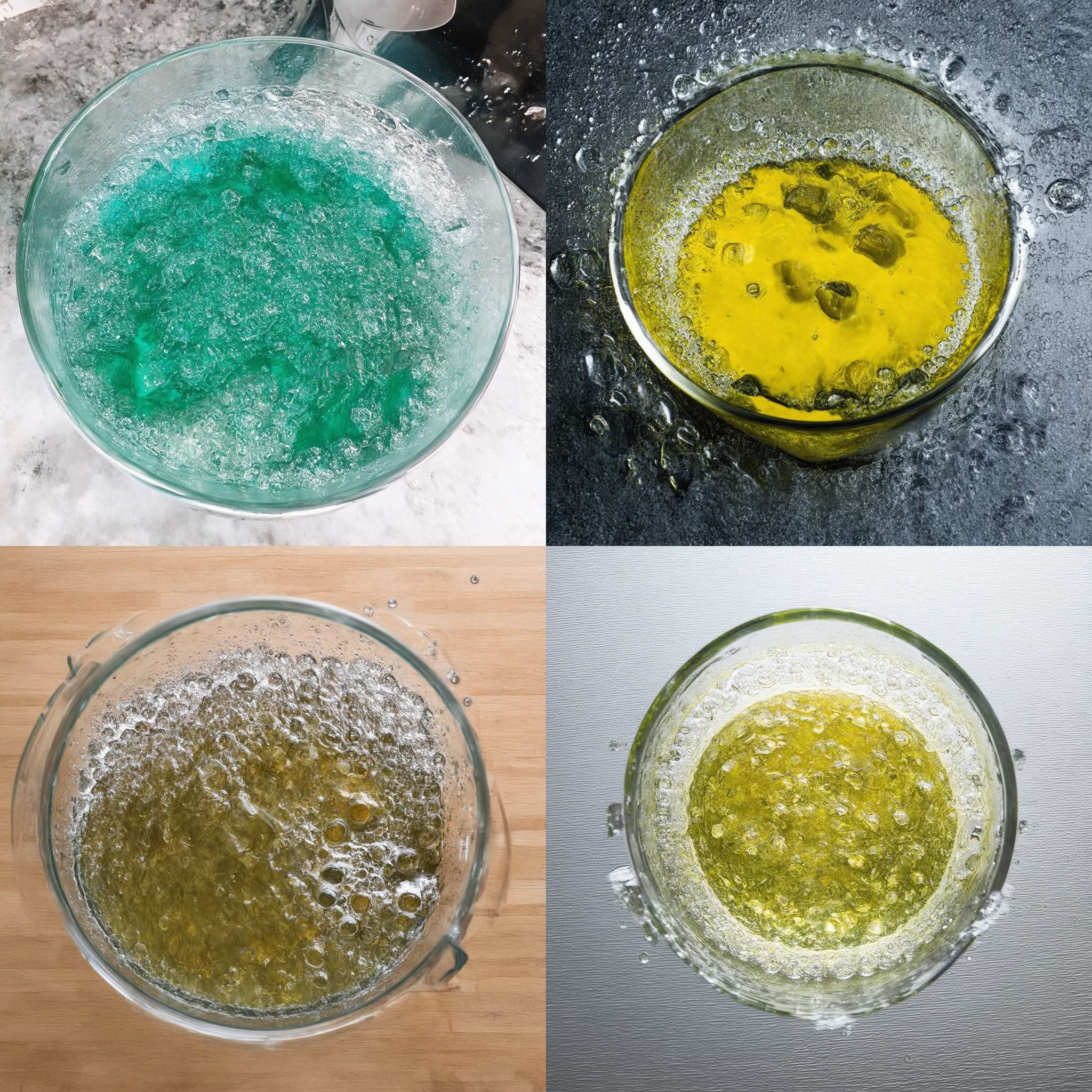 A cup of oil mixed with water