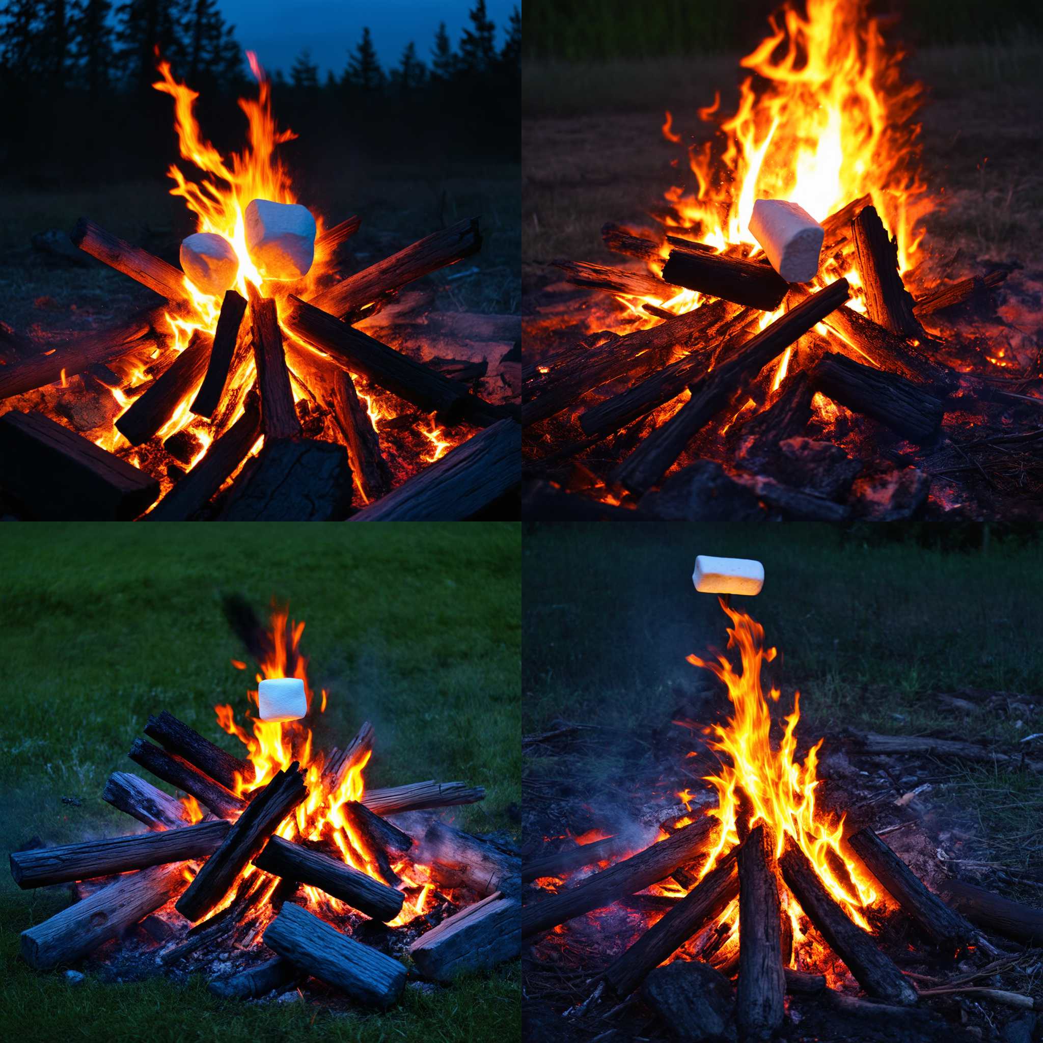 Marshmallow over a bonfire