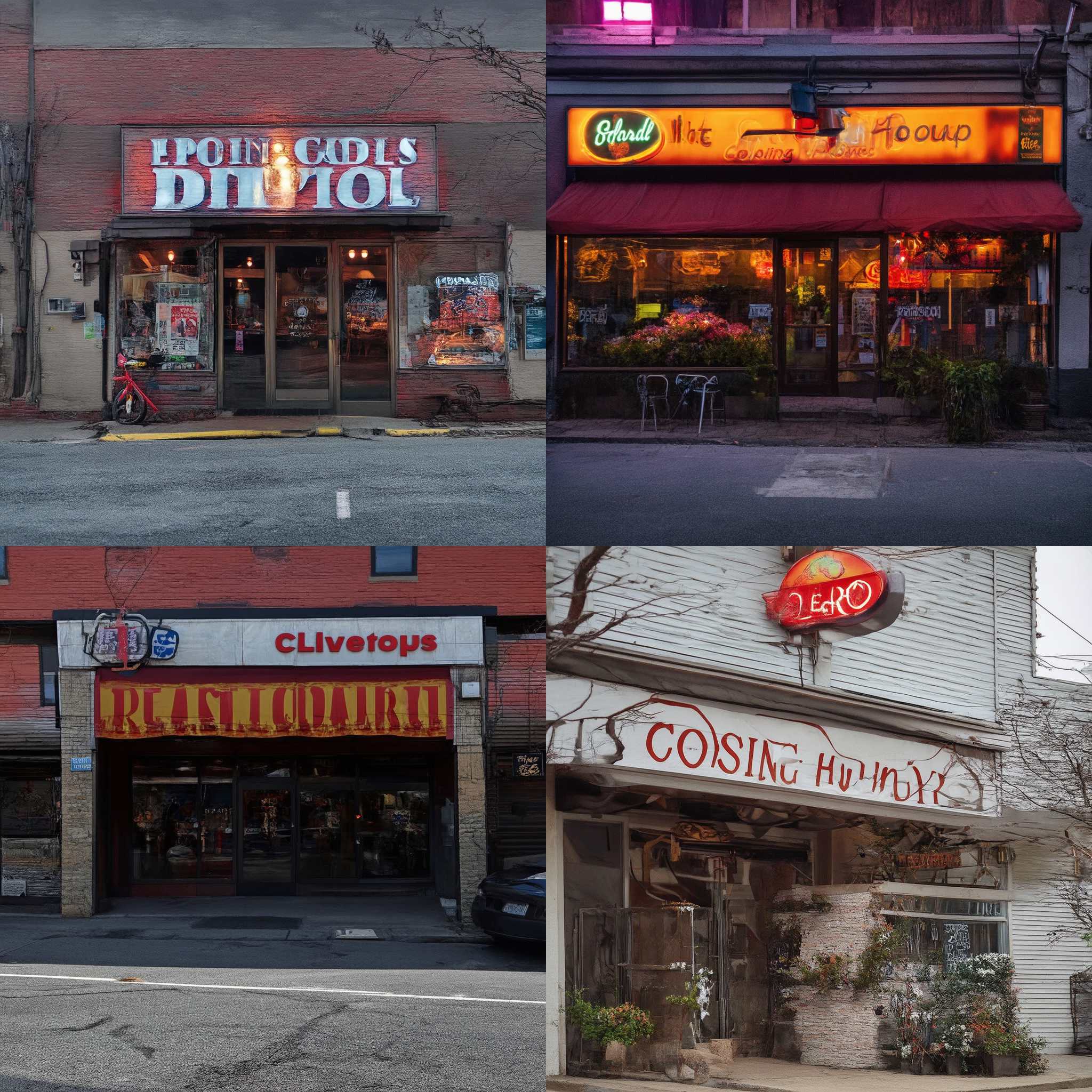 A popular restaurant after closing hours