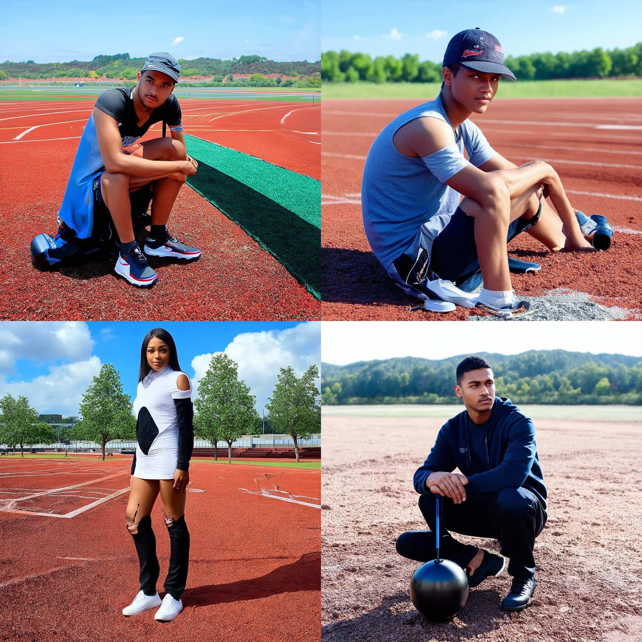 A track athlete waiting for the starting gun