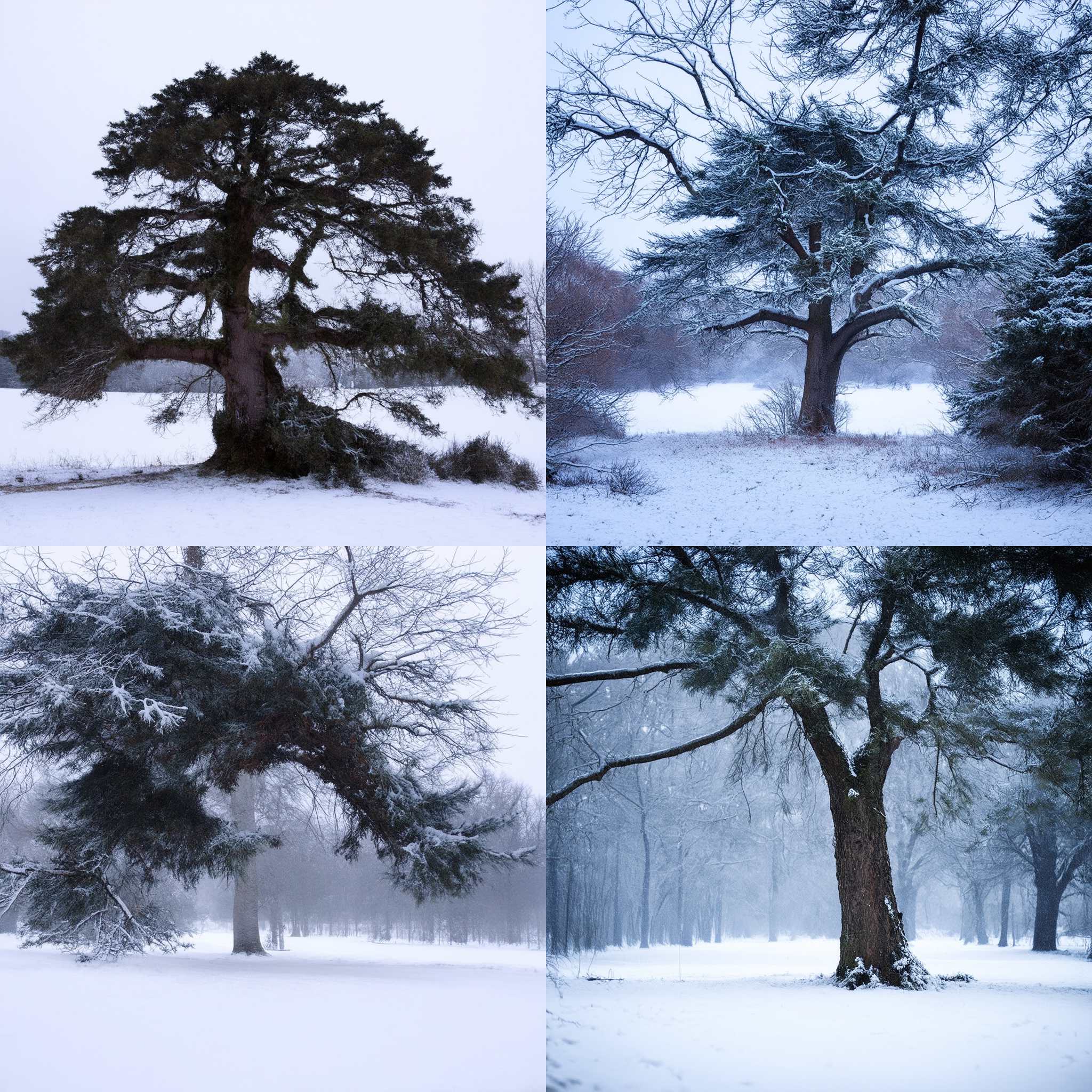 An oak tree in winter