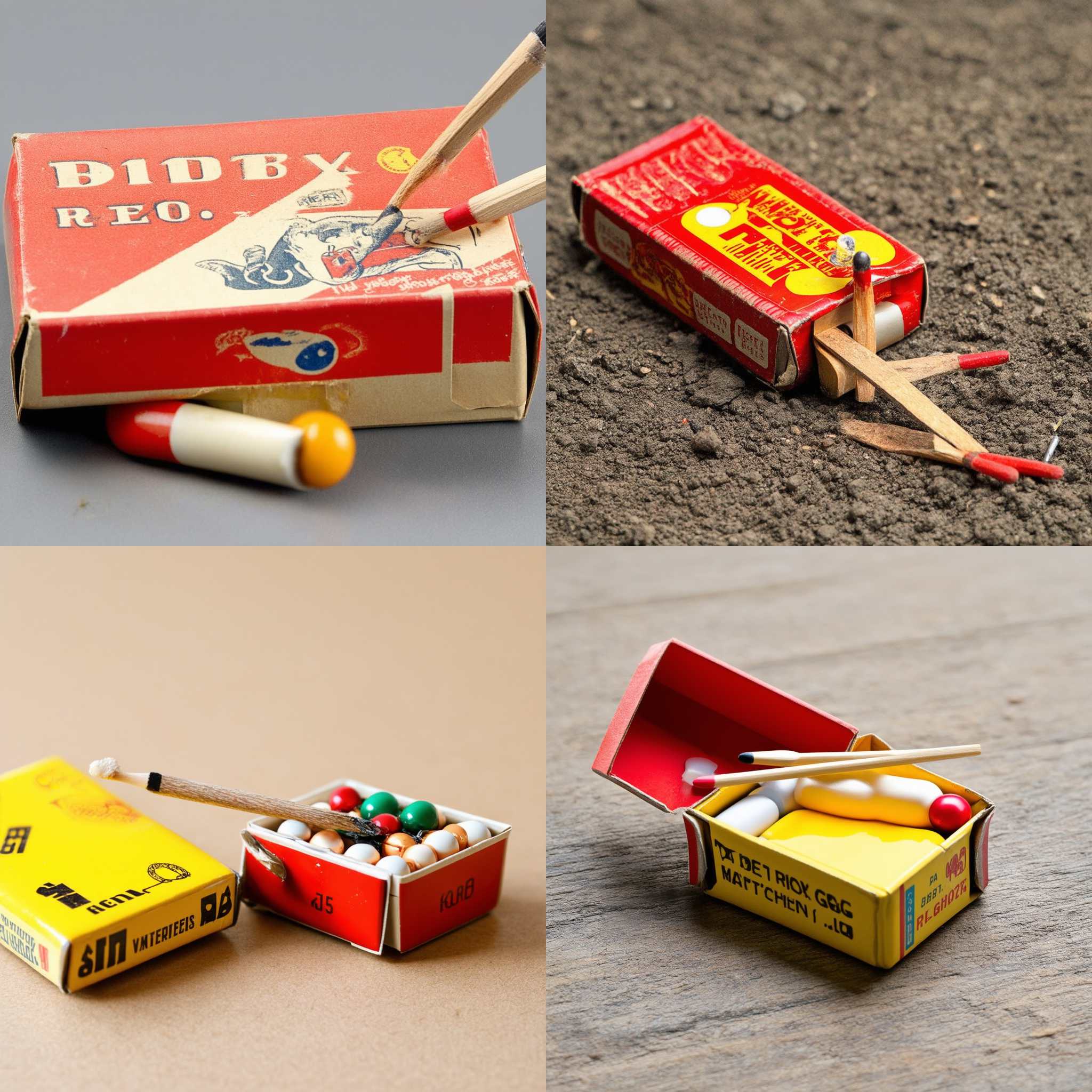 A matchstick struck against a matchbox