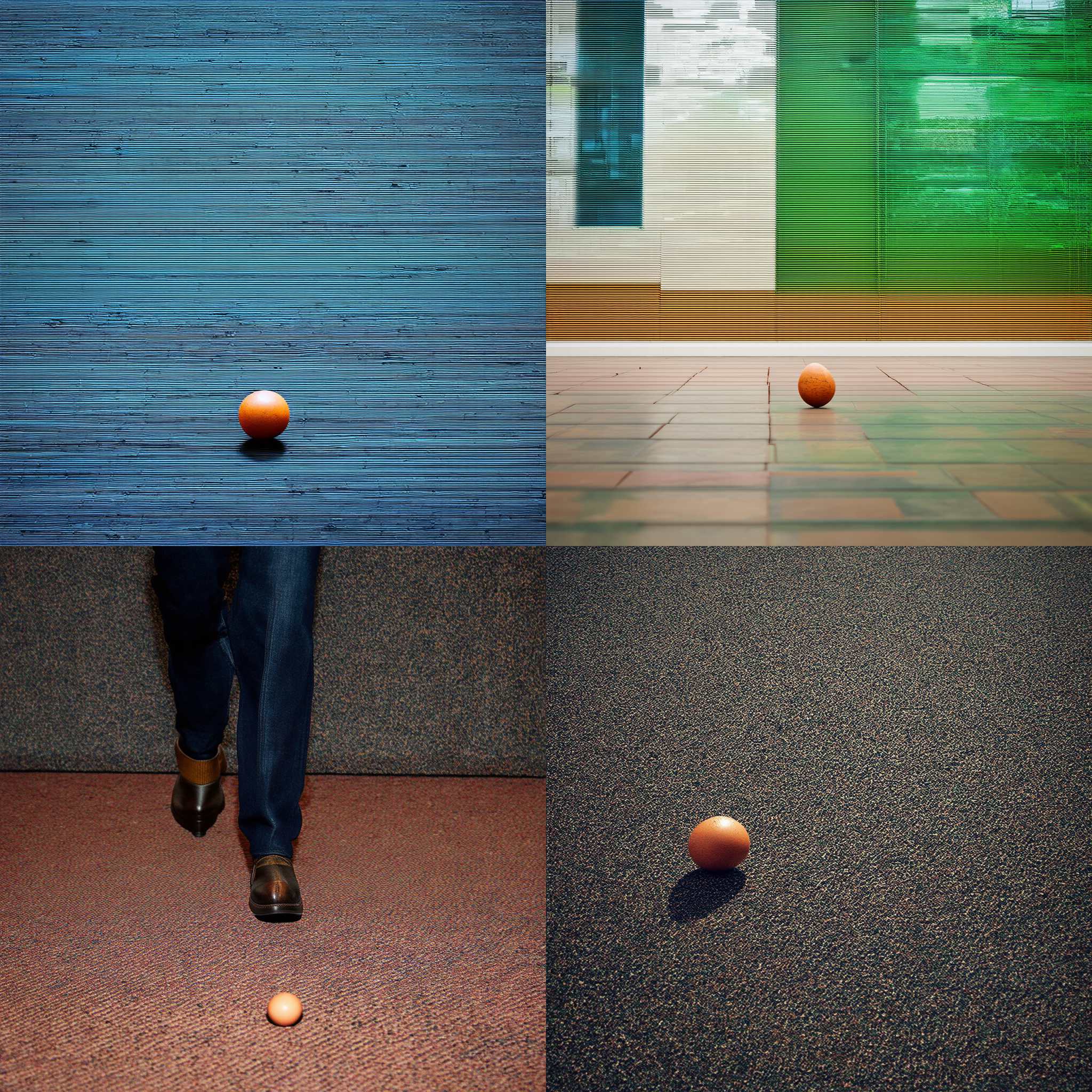 An egg dropped on the floor