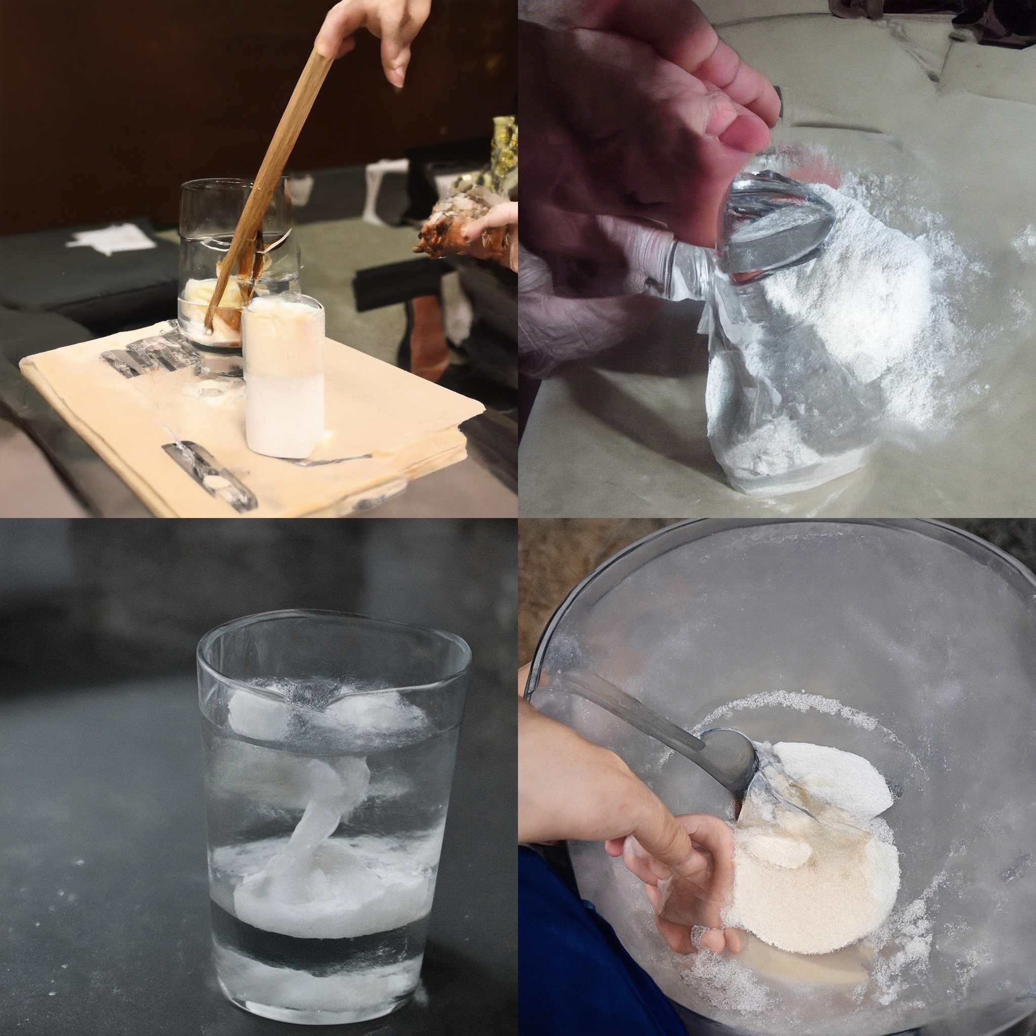 A cup of water properly mixed with salt