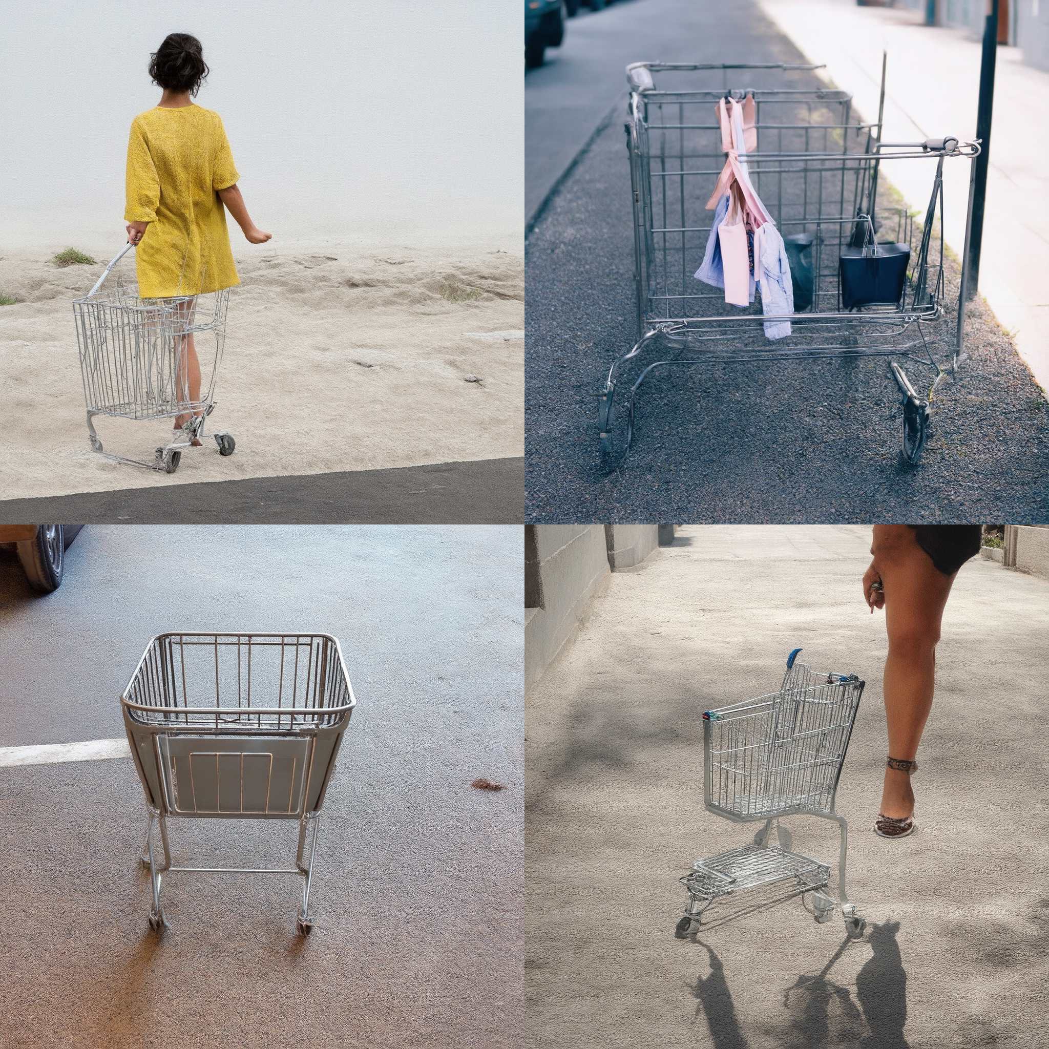 A shopper's cart before she buys anything