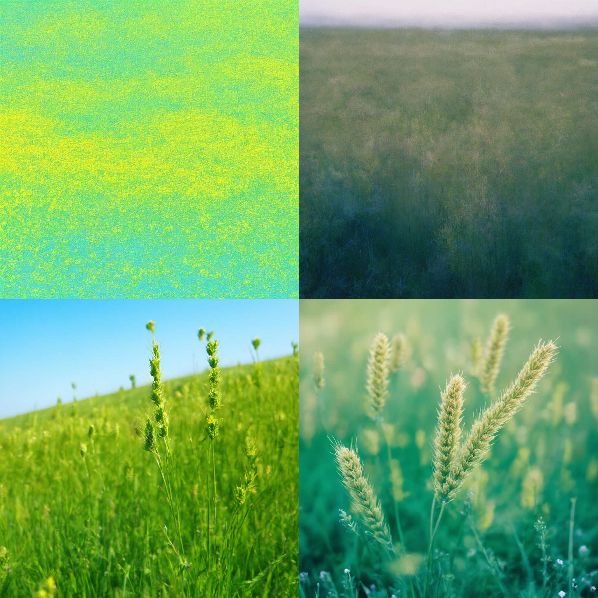 A wheat field in the spring