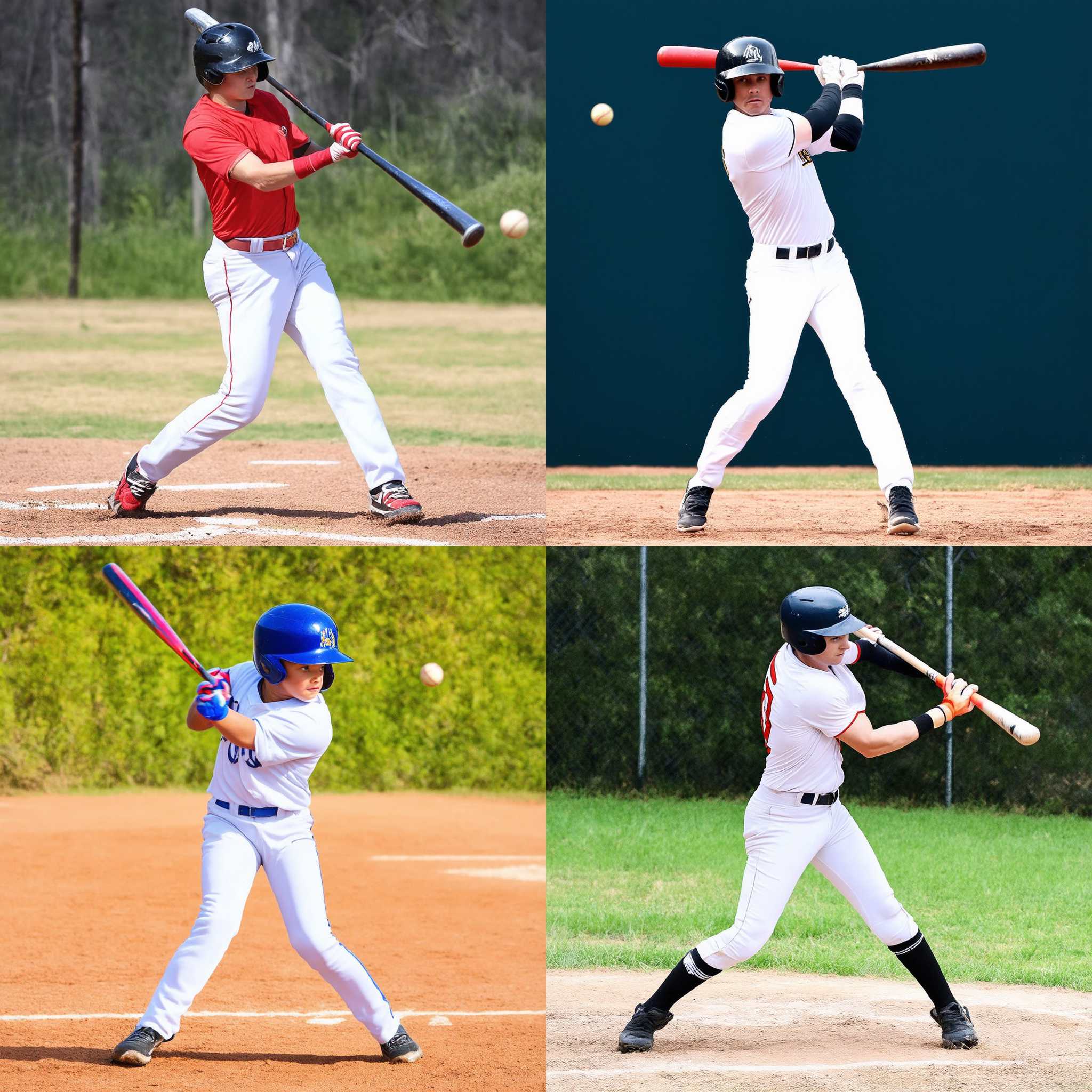 A baseball player ready to hit the ball