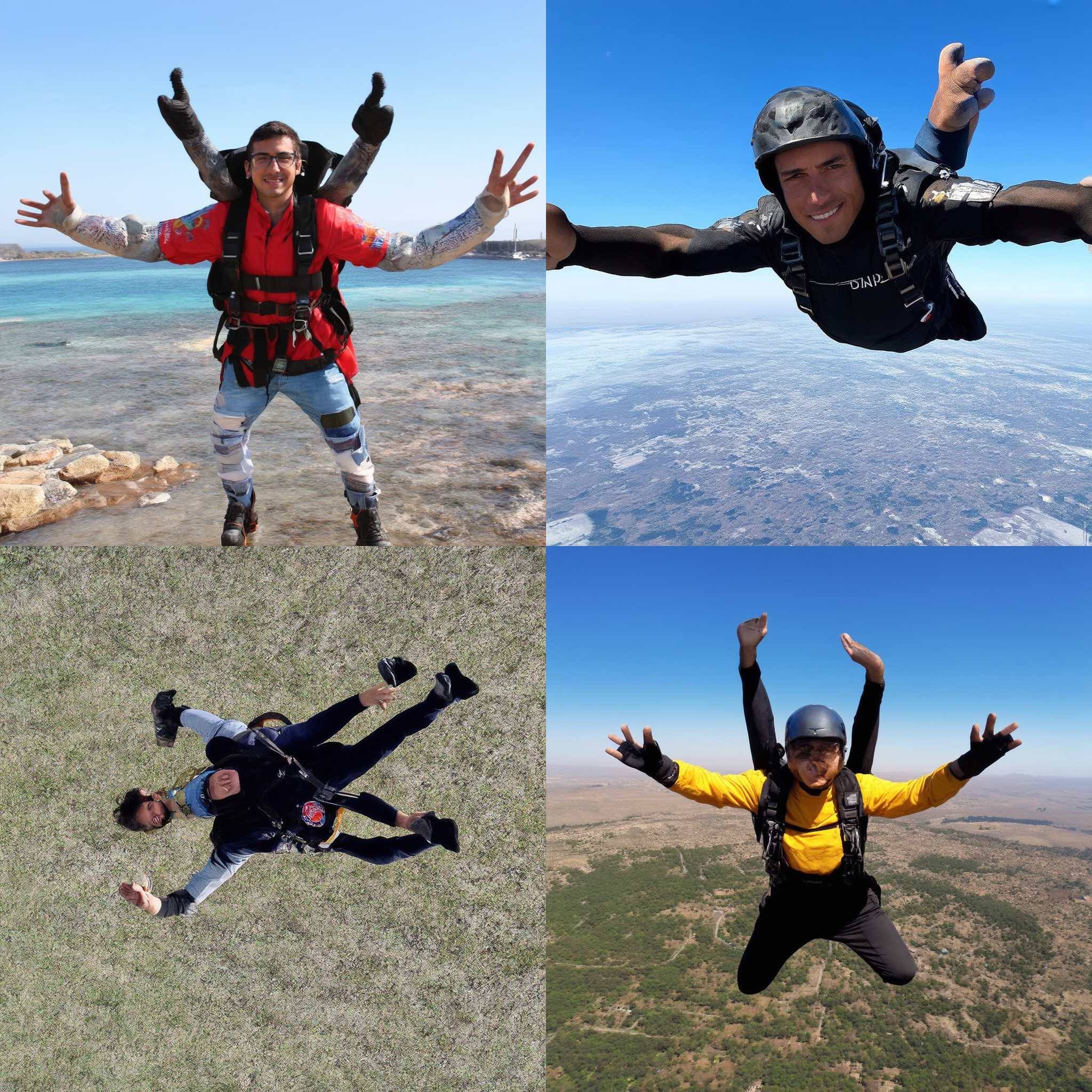 A skydiver ready to jump