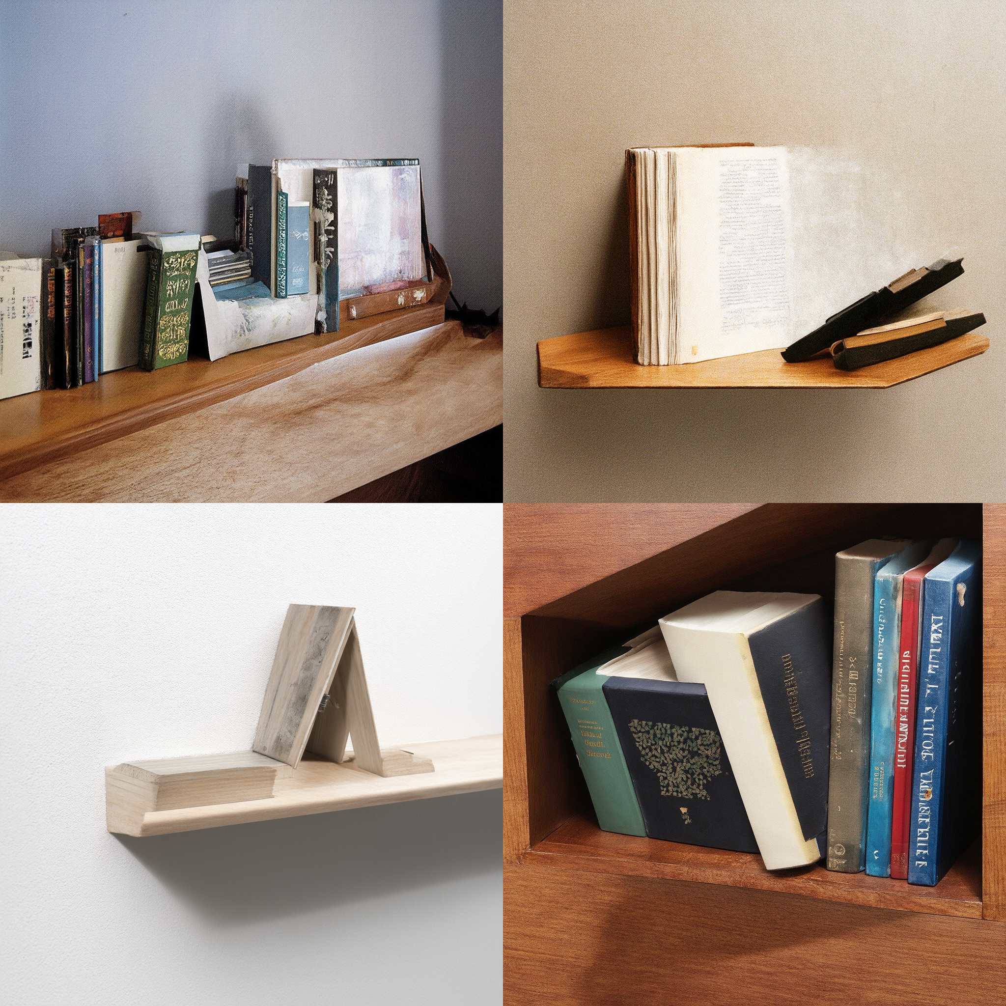 A book on an uneven shelf