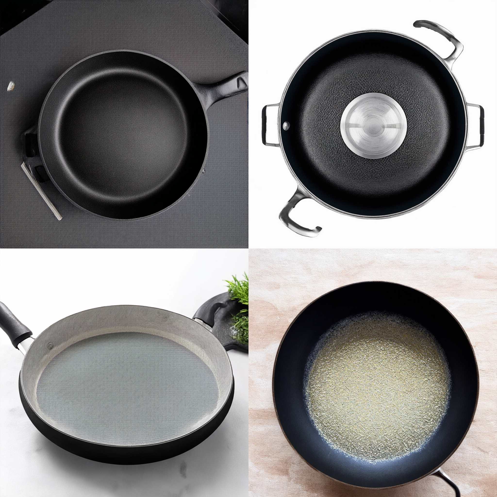 An empty pan heated for a long time