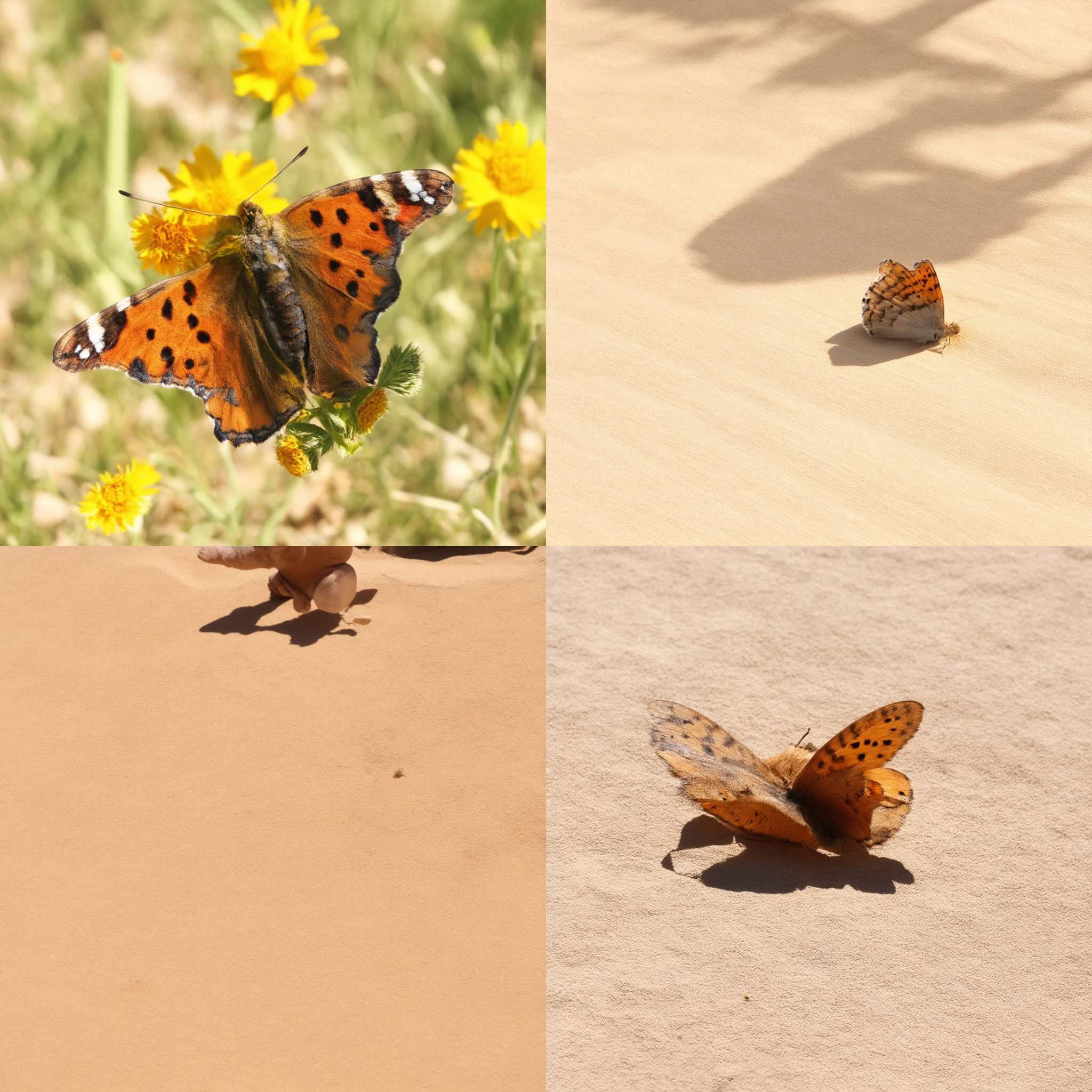 A butterfly on a sunny day