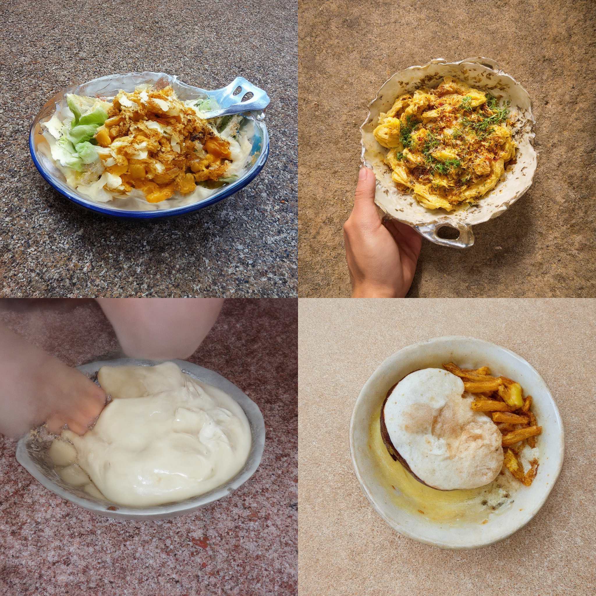 The dish of a person just beginning to eat