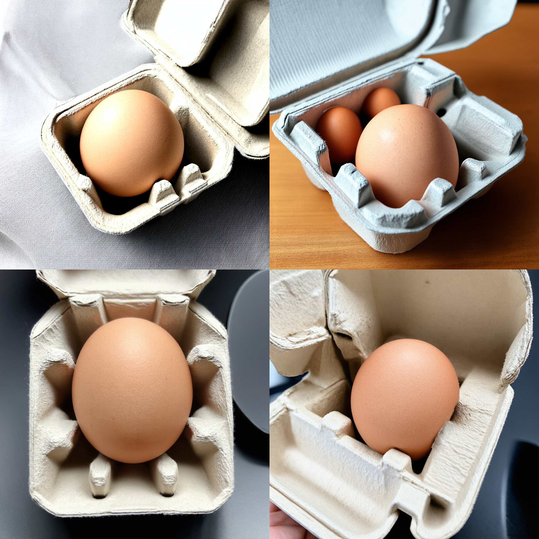 An egg in a carton