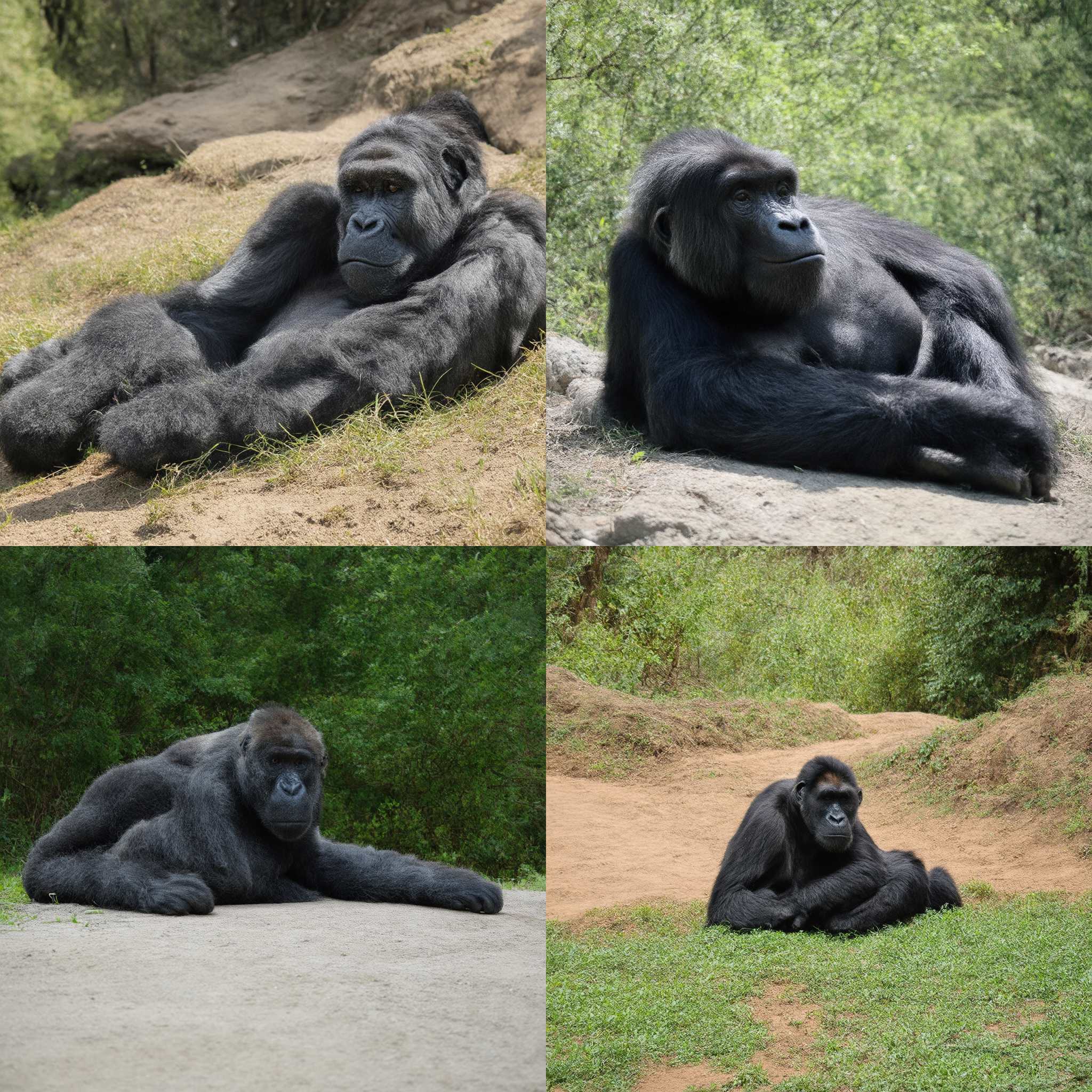 A resting gorilla