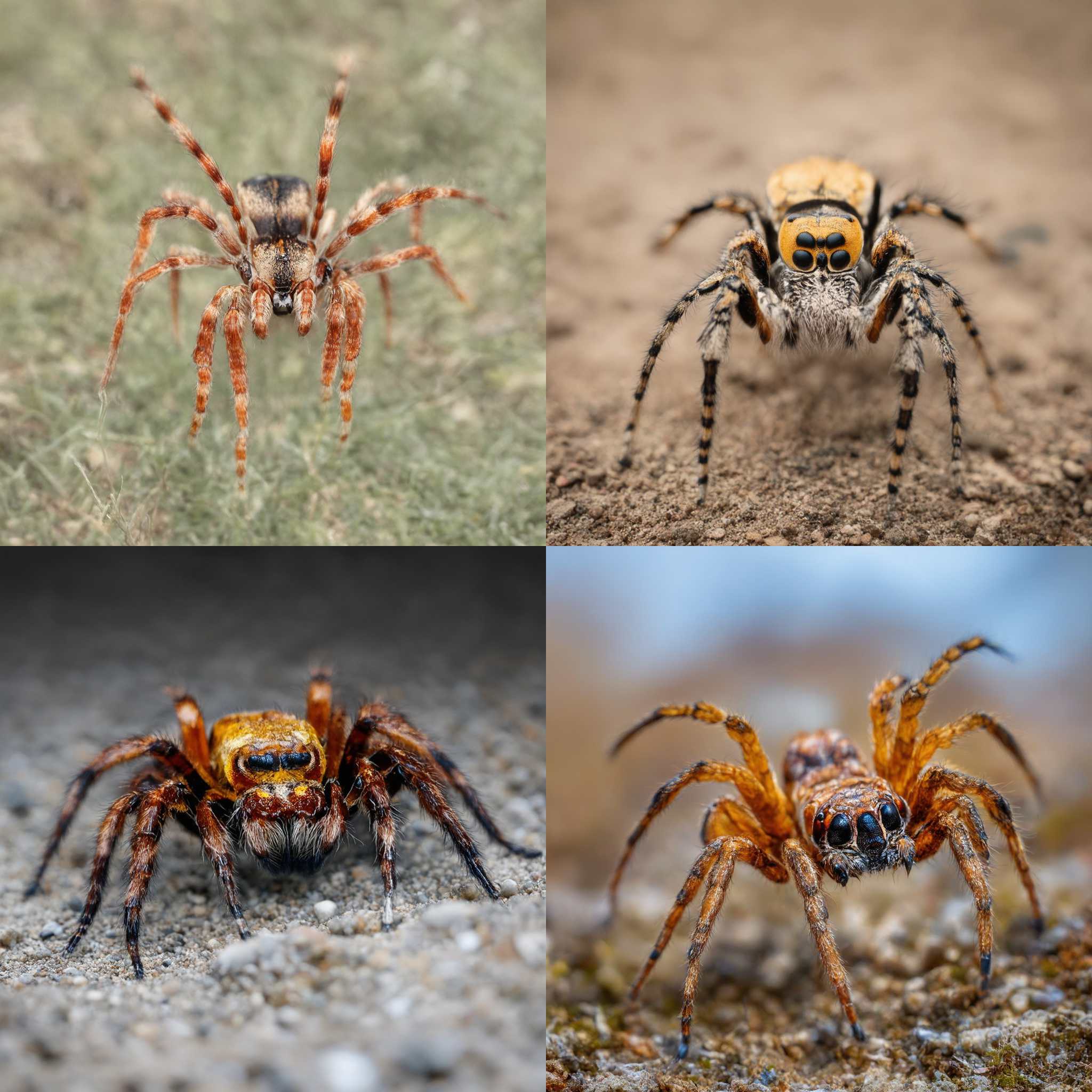 A spider exploring its surroundings