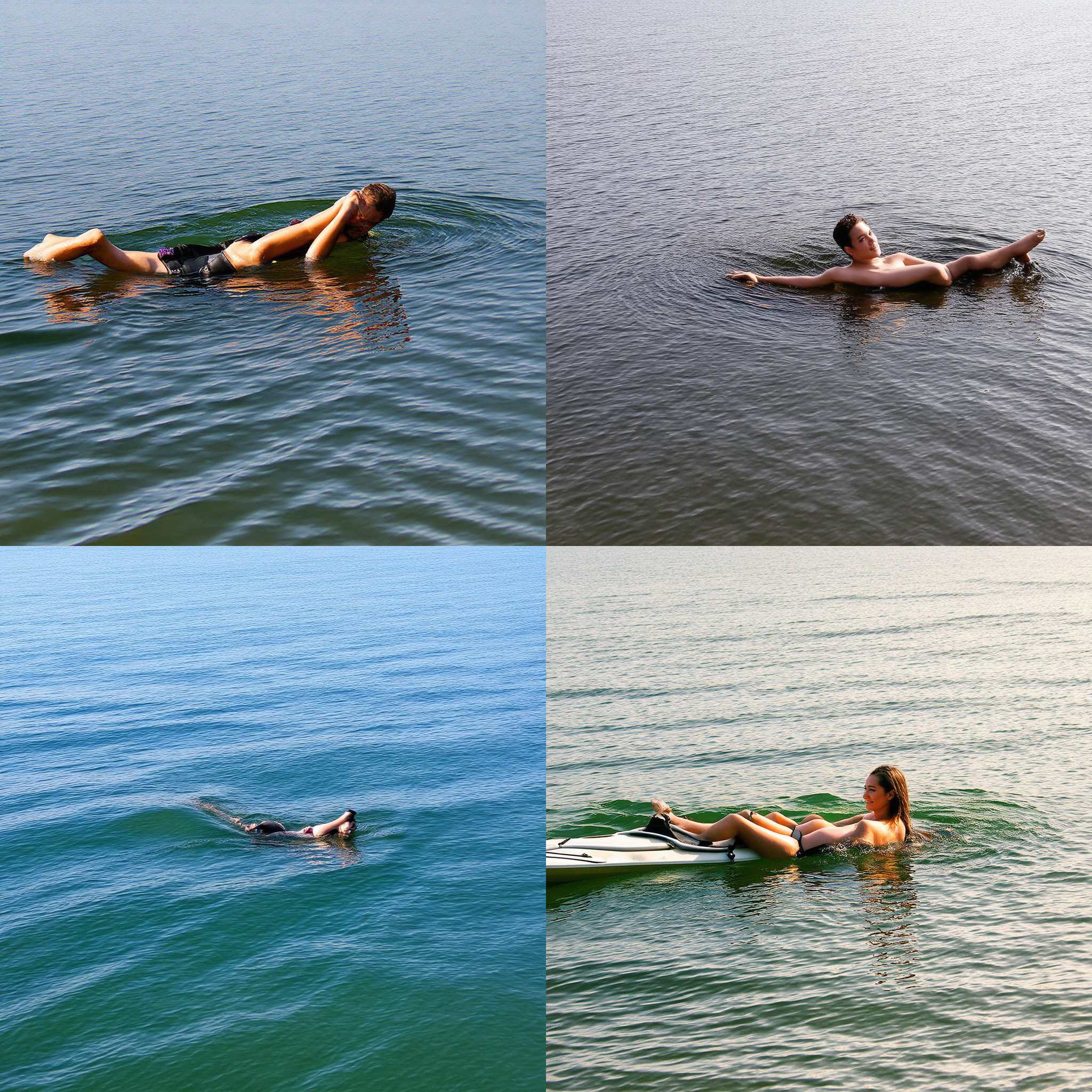 A swimmer swimming leisurely