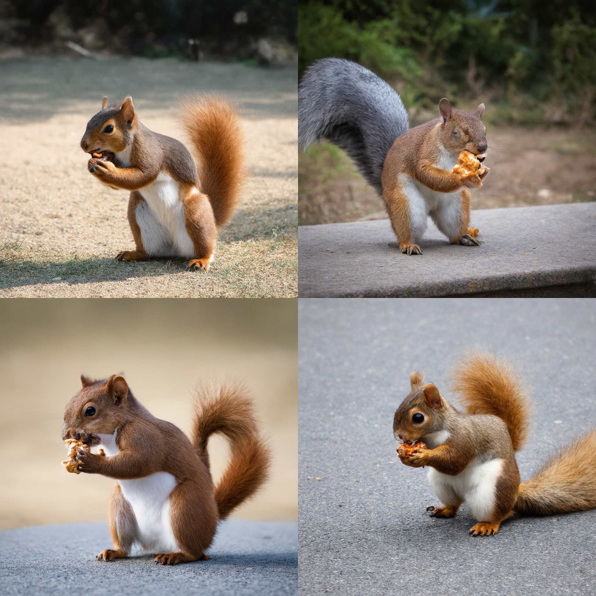 A squirrel eating a nut