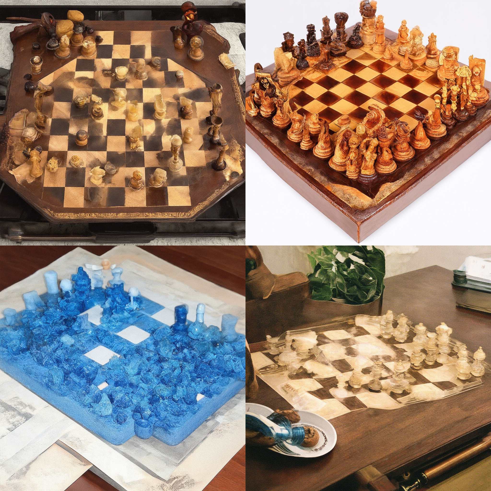 A chessboard at the beginning of a game