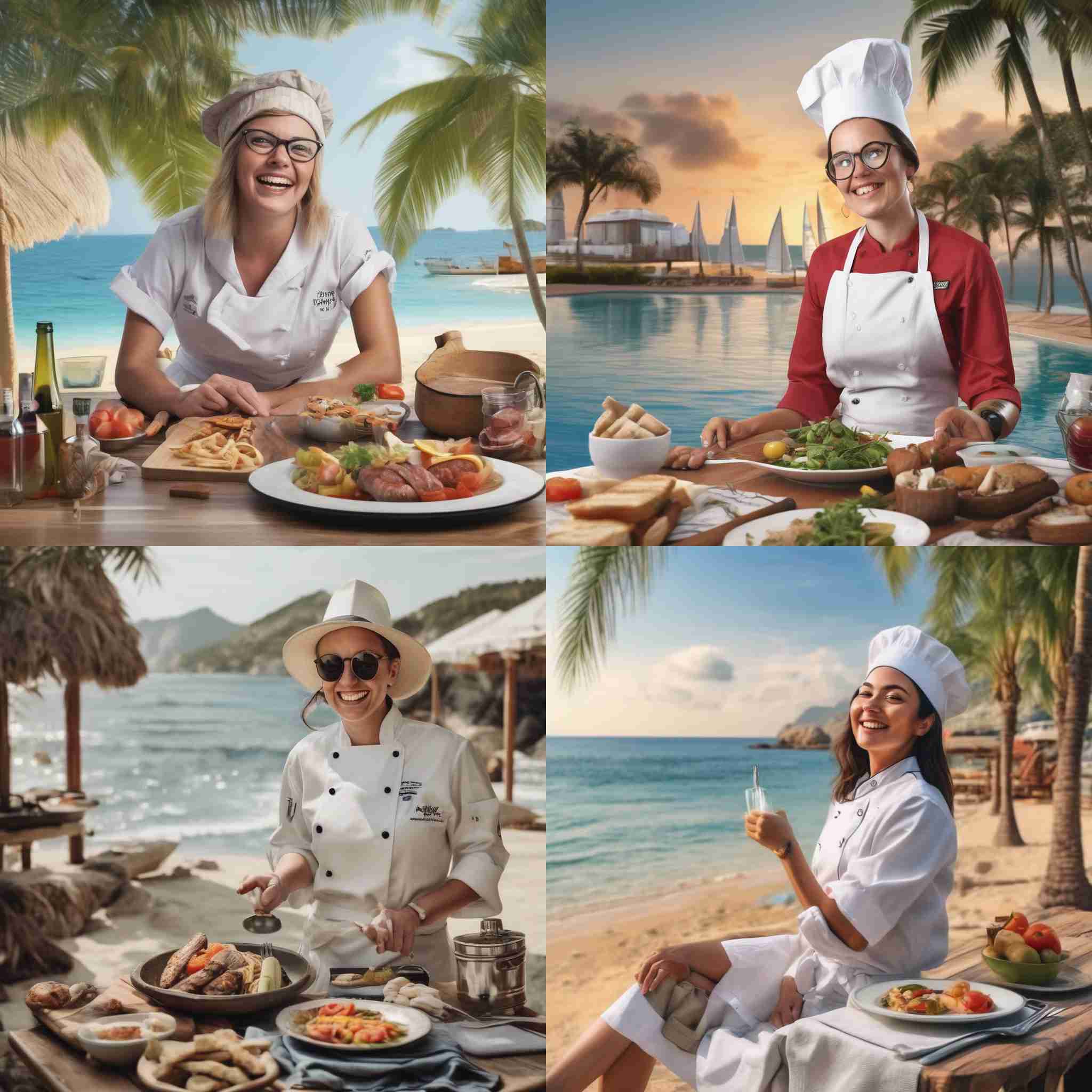 A chef enjoying her vacation