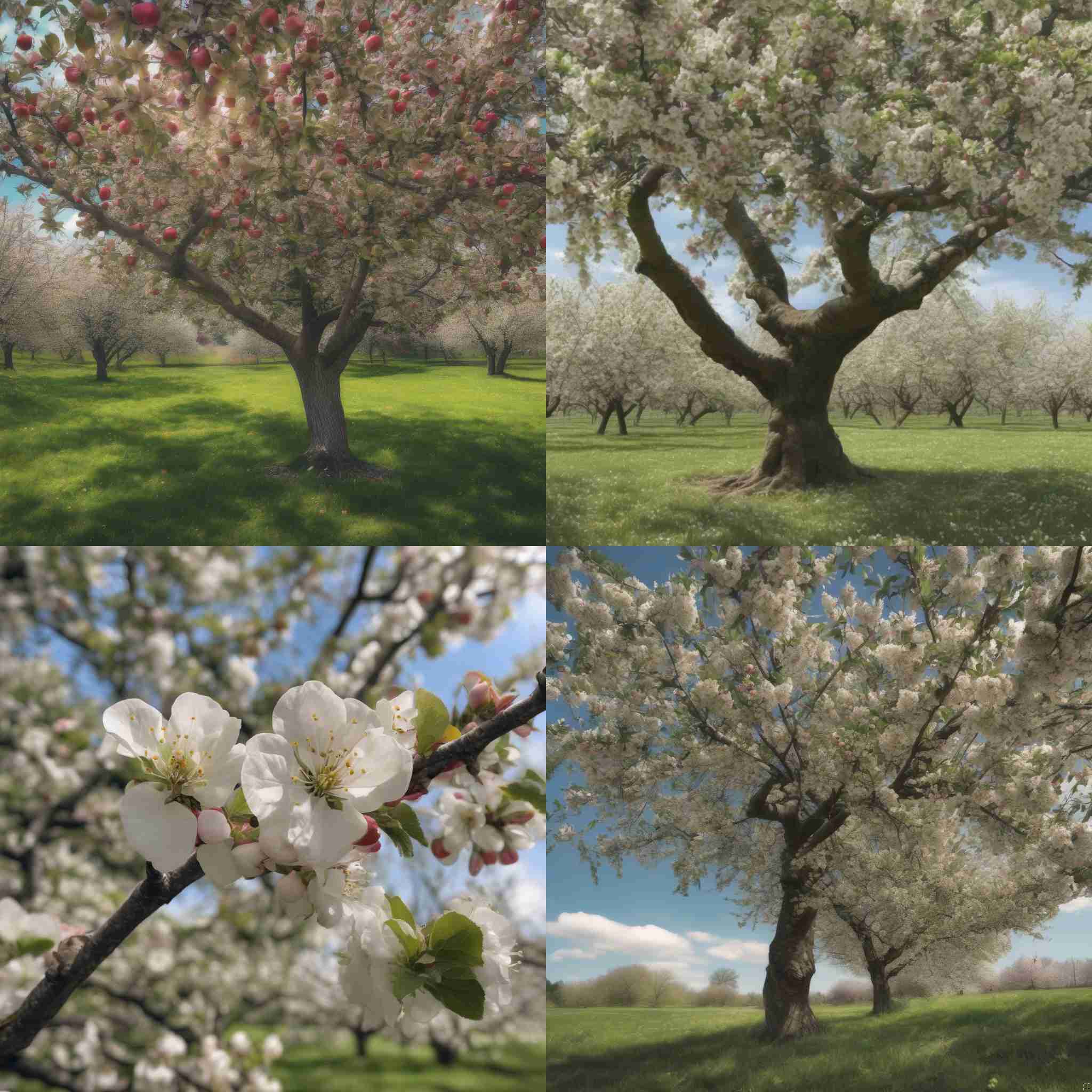 An apple tree in spring