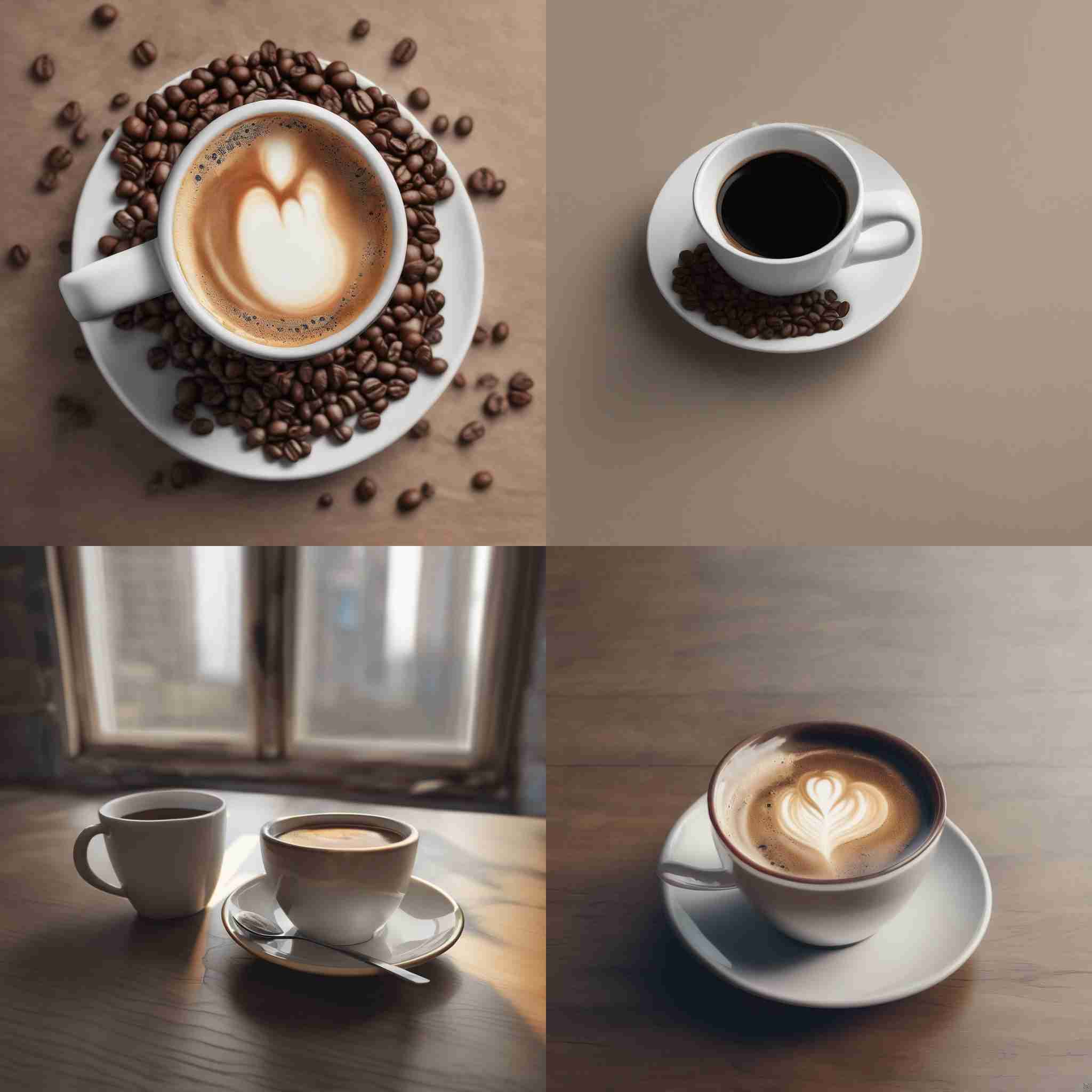 A cup of coffee with no milk
