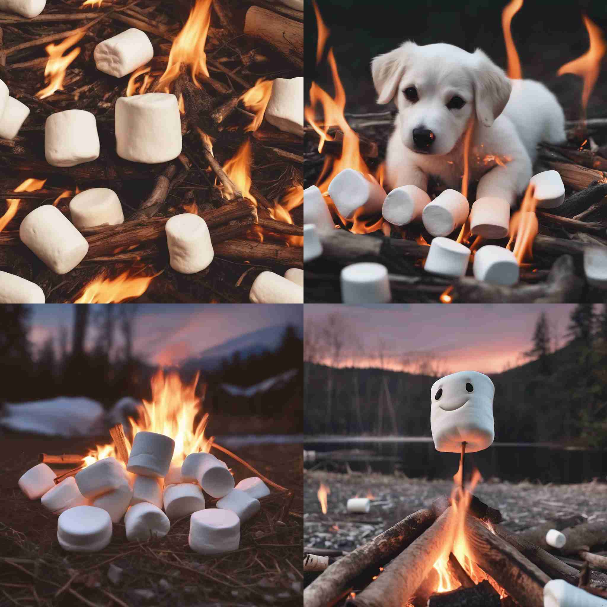 Marshmallow over a bonfire
