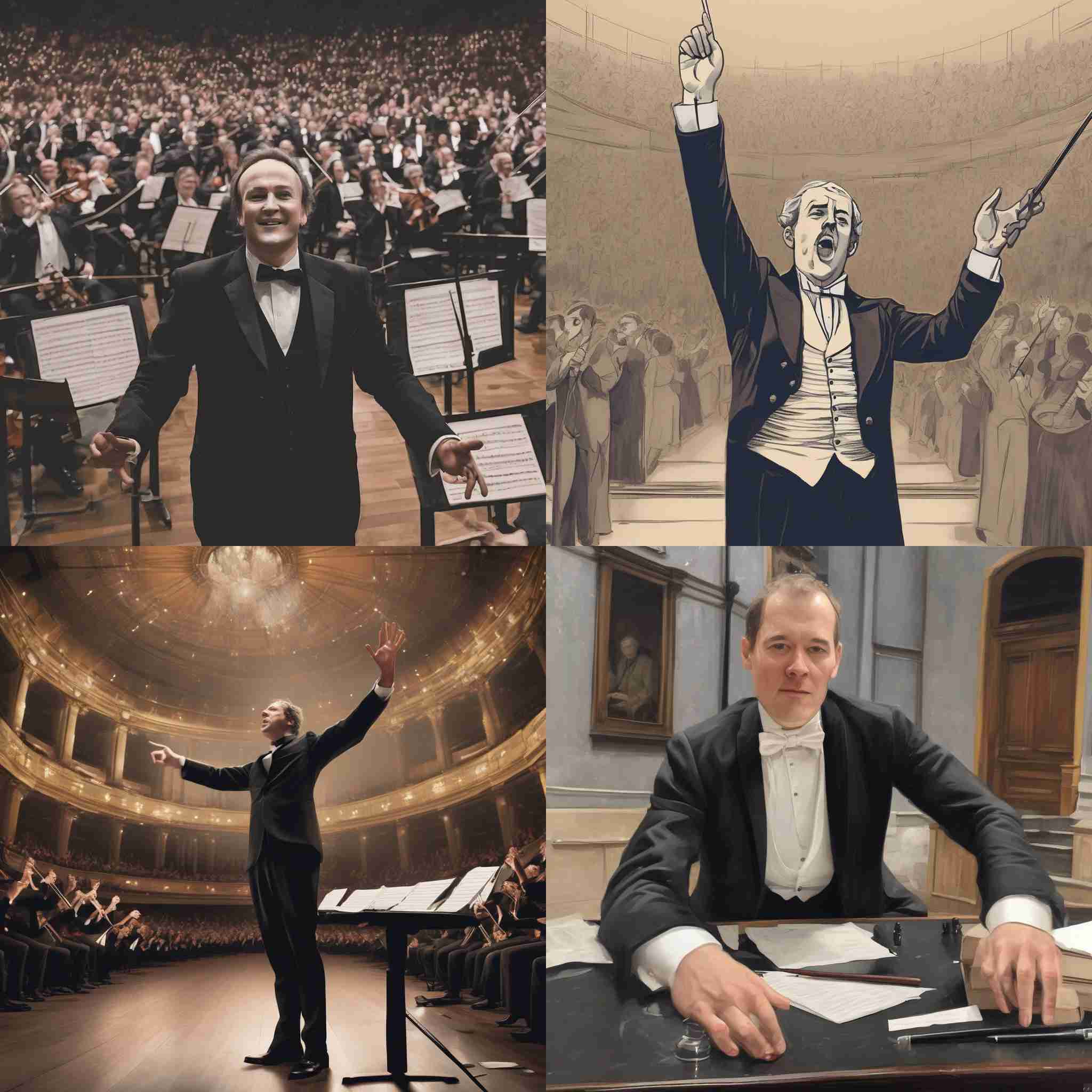 A conductor after the concert