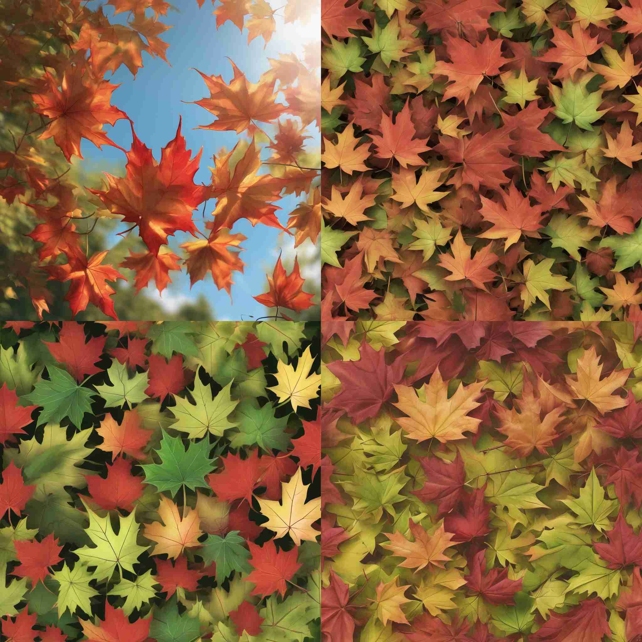 Maple leaves during summer