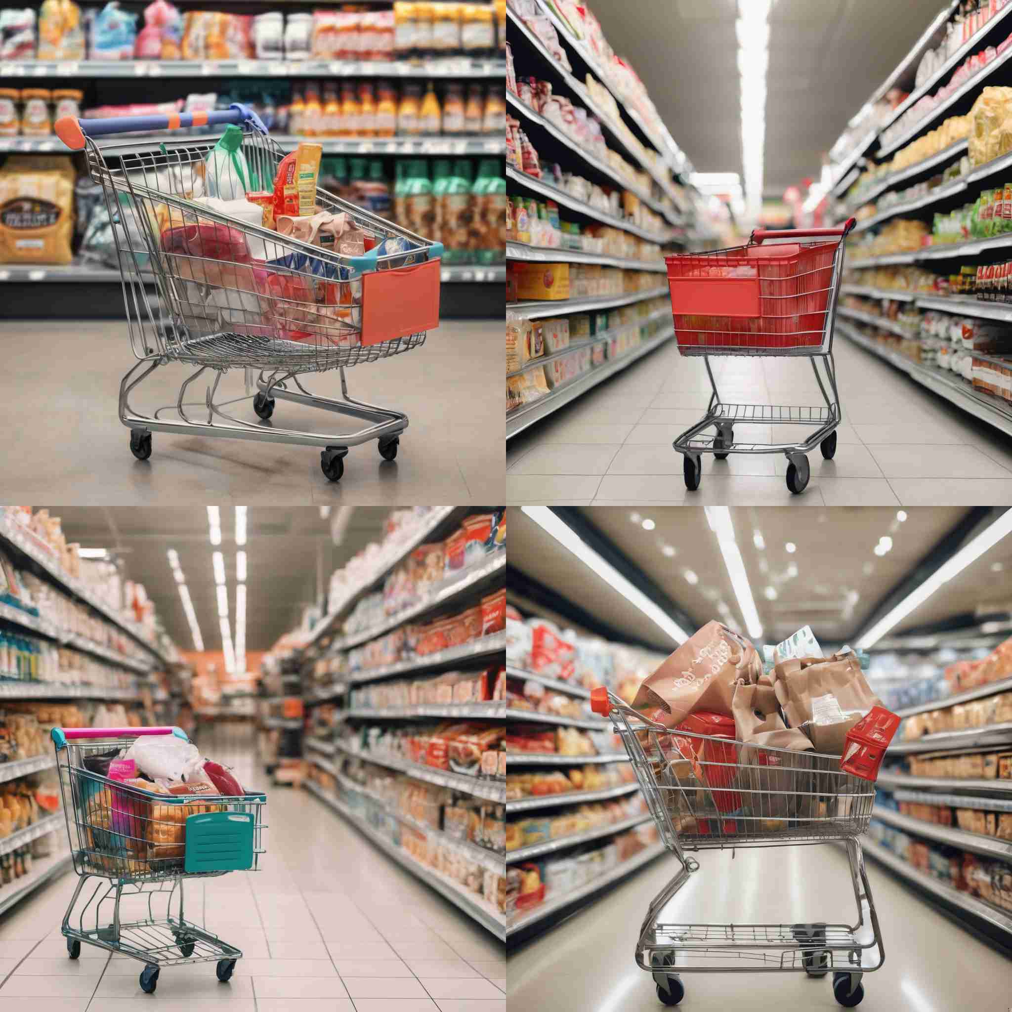 A shopper's cart before she buys anything