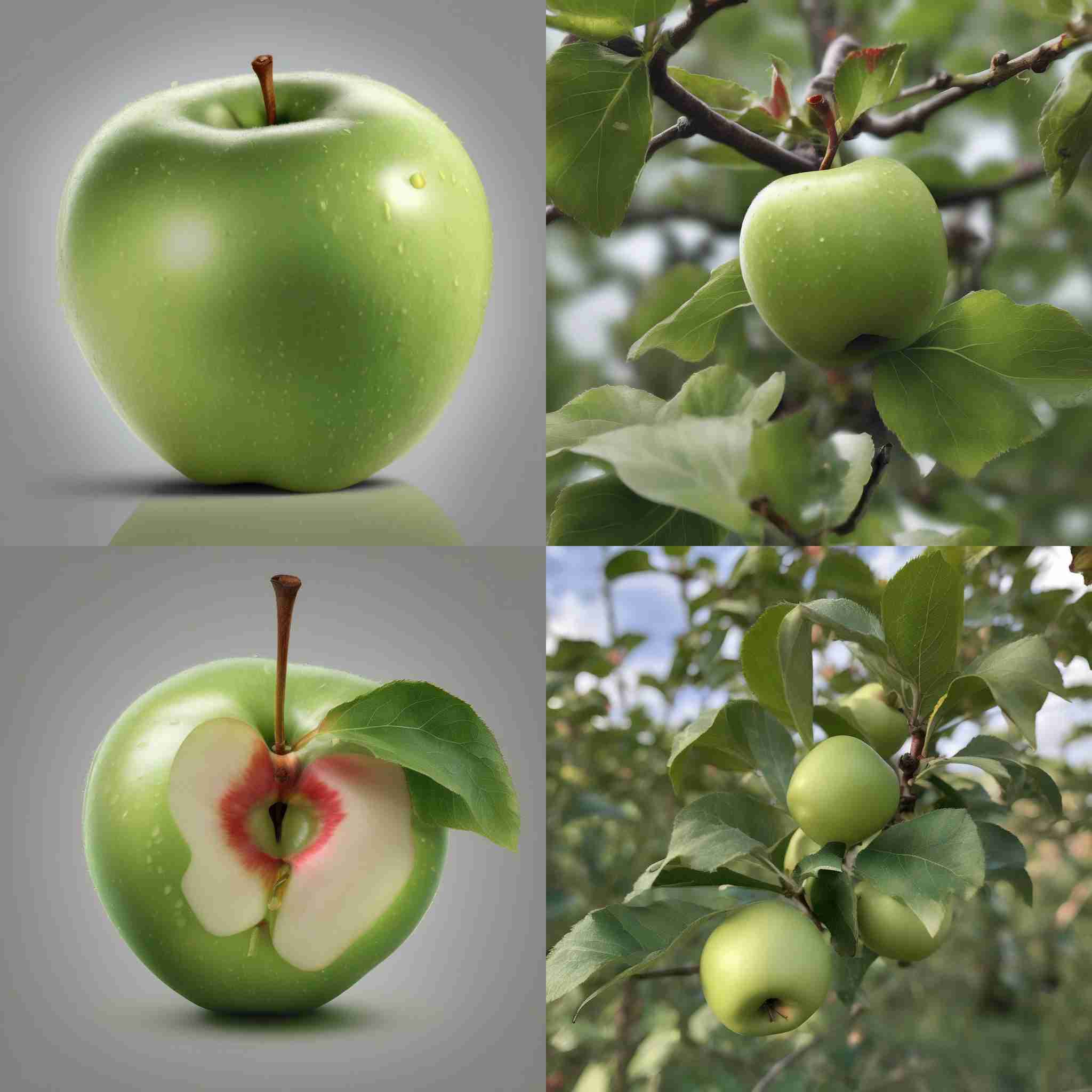 An unripe apple