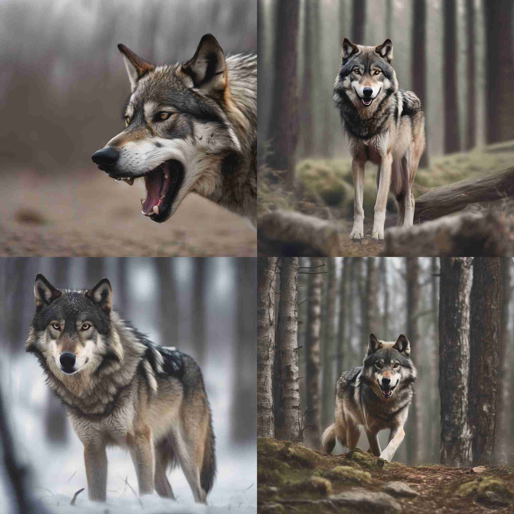 A wolf calling its pack