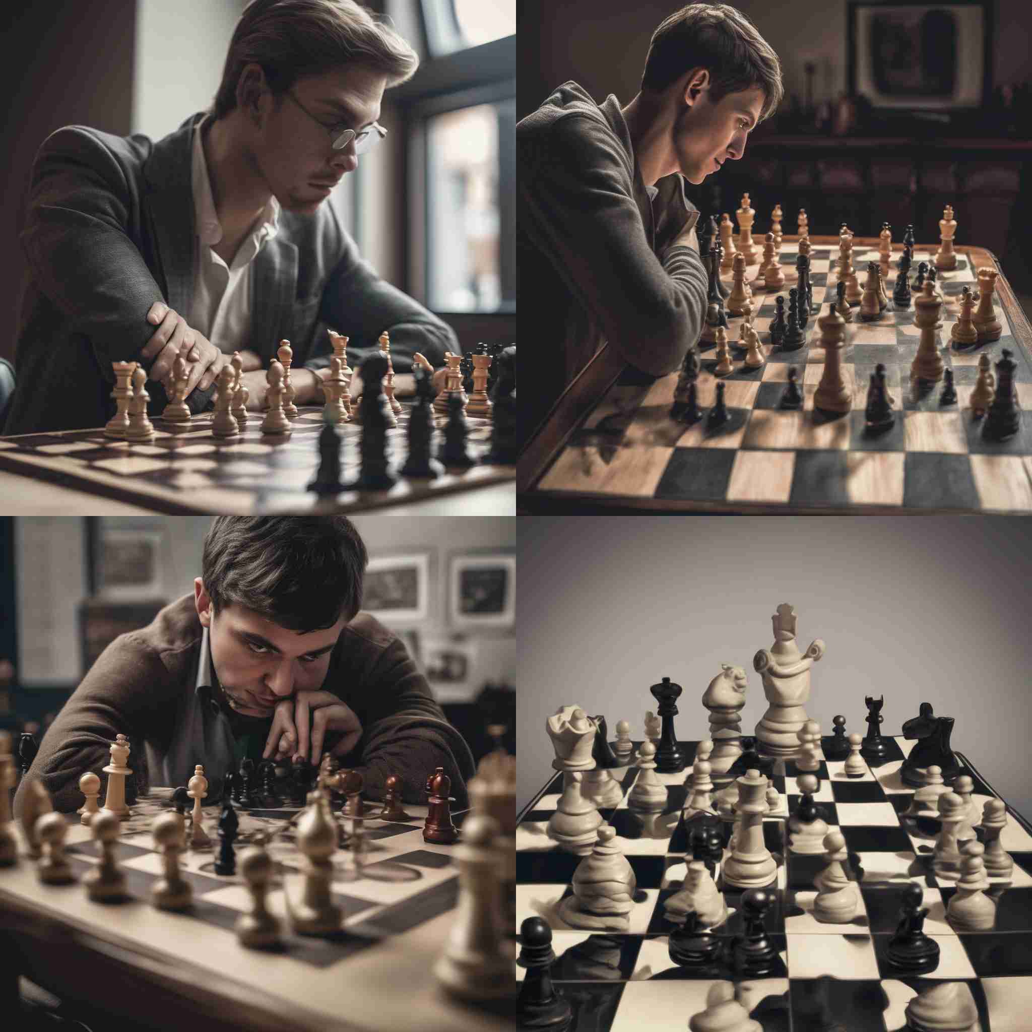 A chess player during the opponent's turn