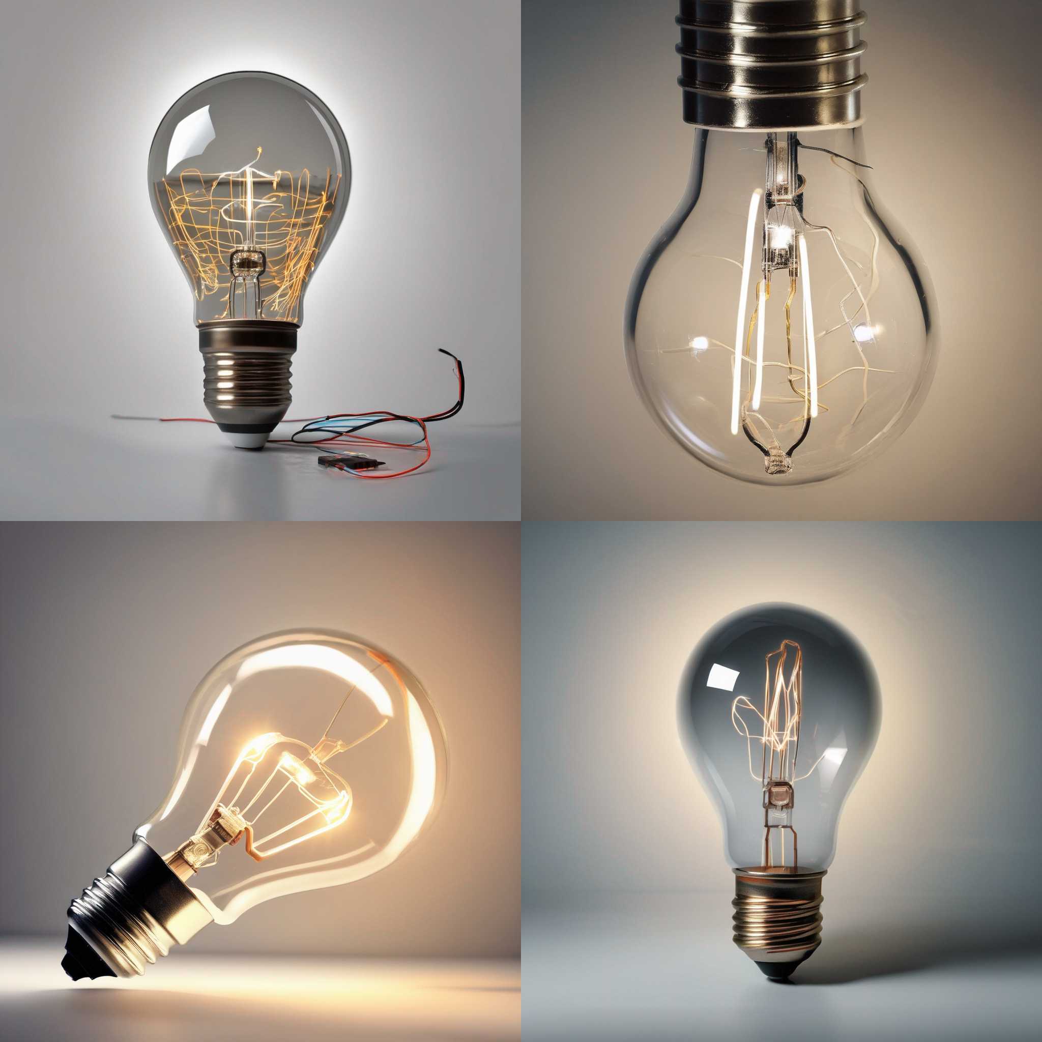 a lightbulb with a broken circuit