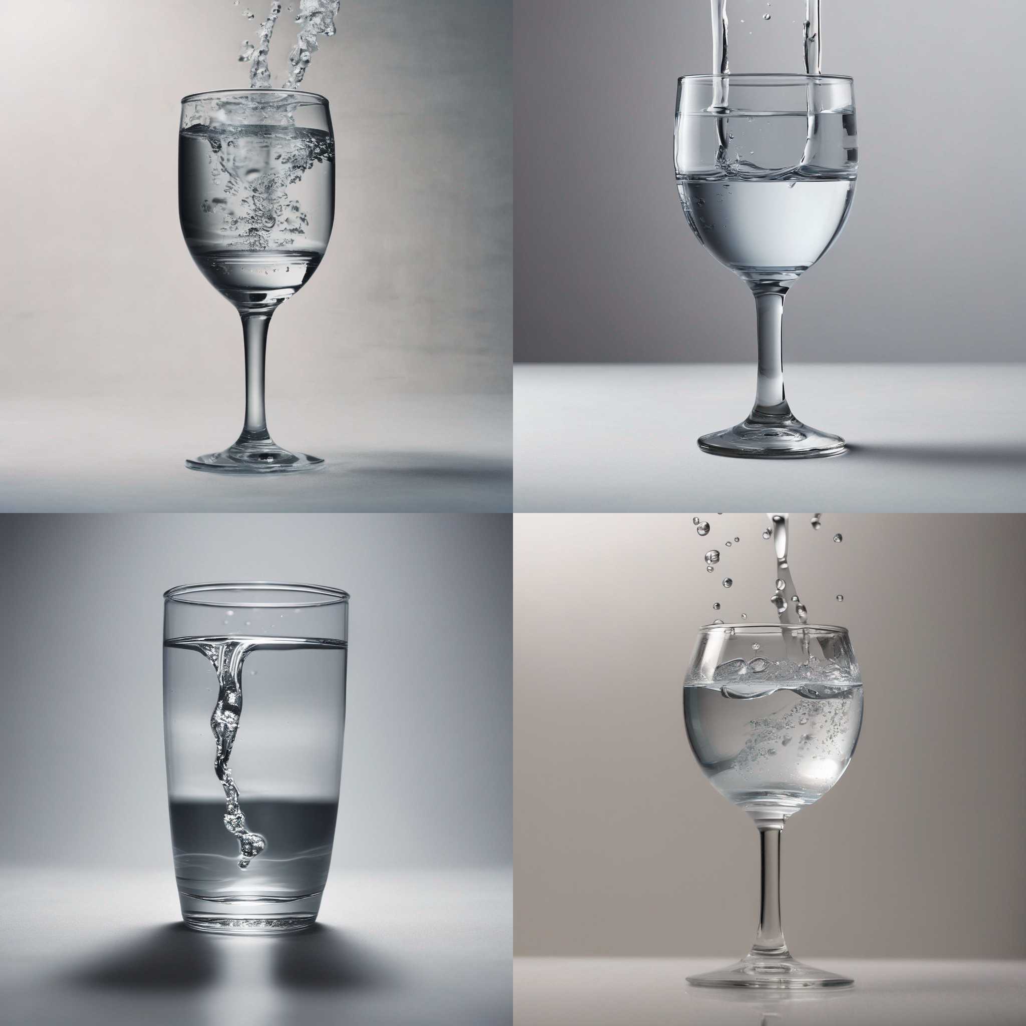 A glass of water held upside-down