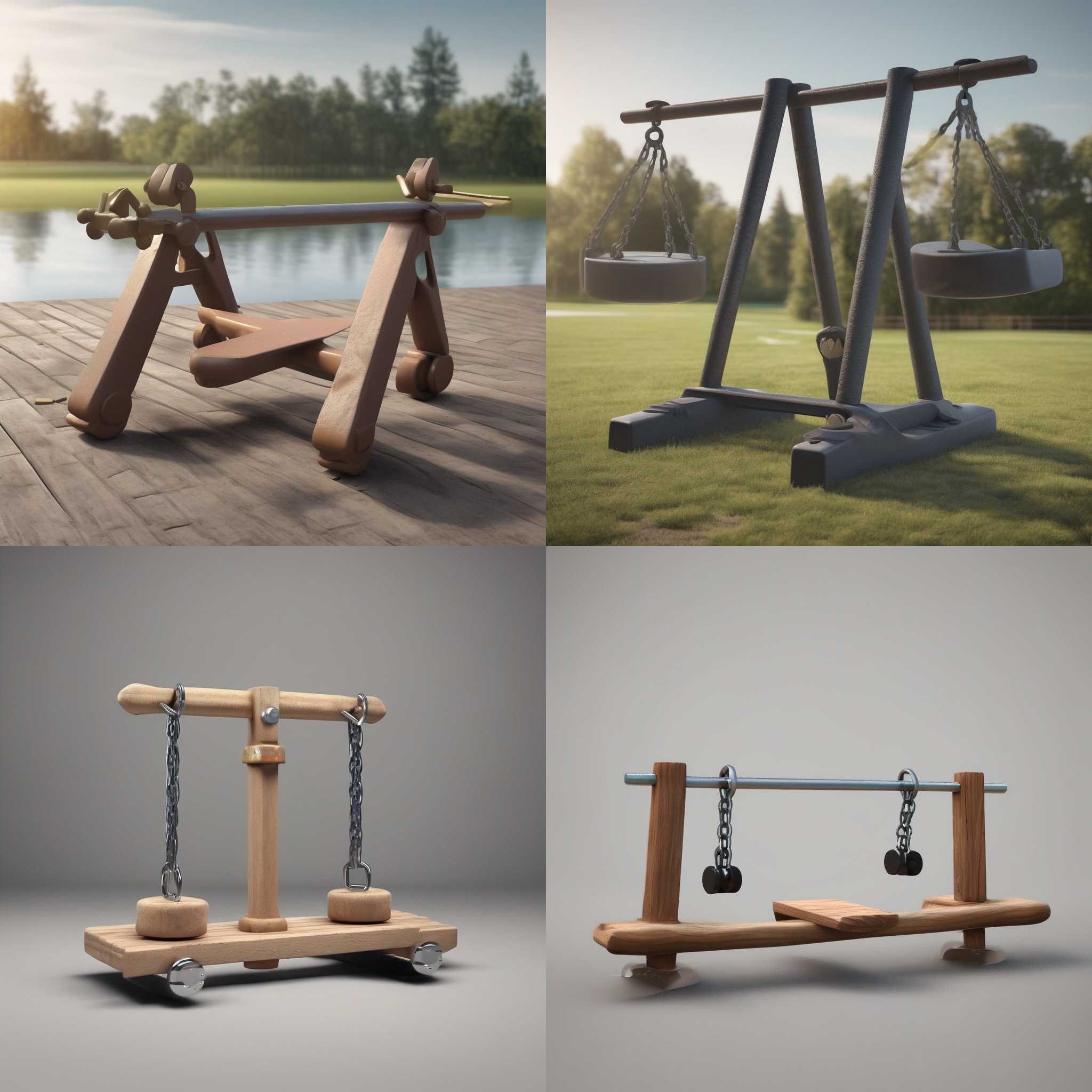 A seesaw with even weights on both sides