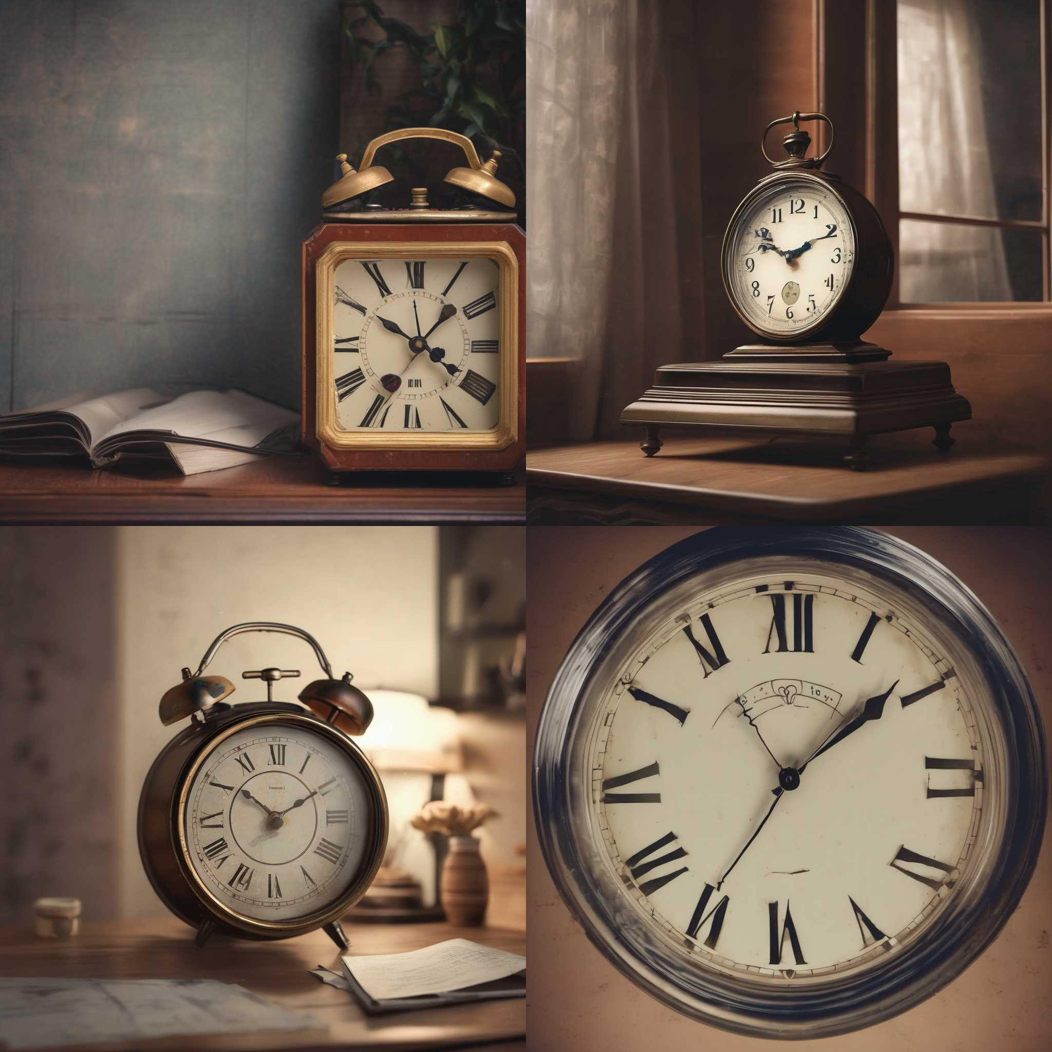 A vintage clock showing 3 AM