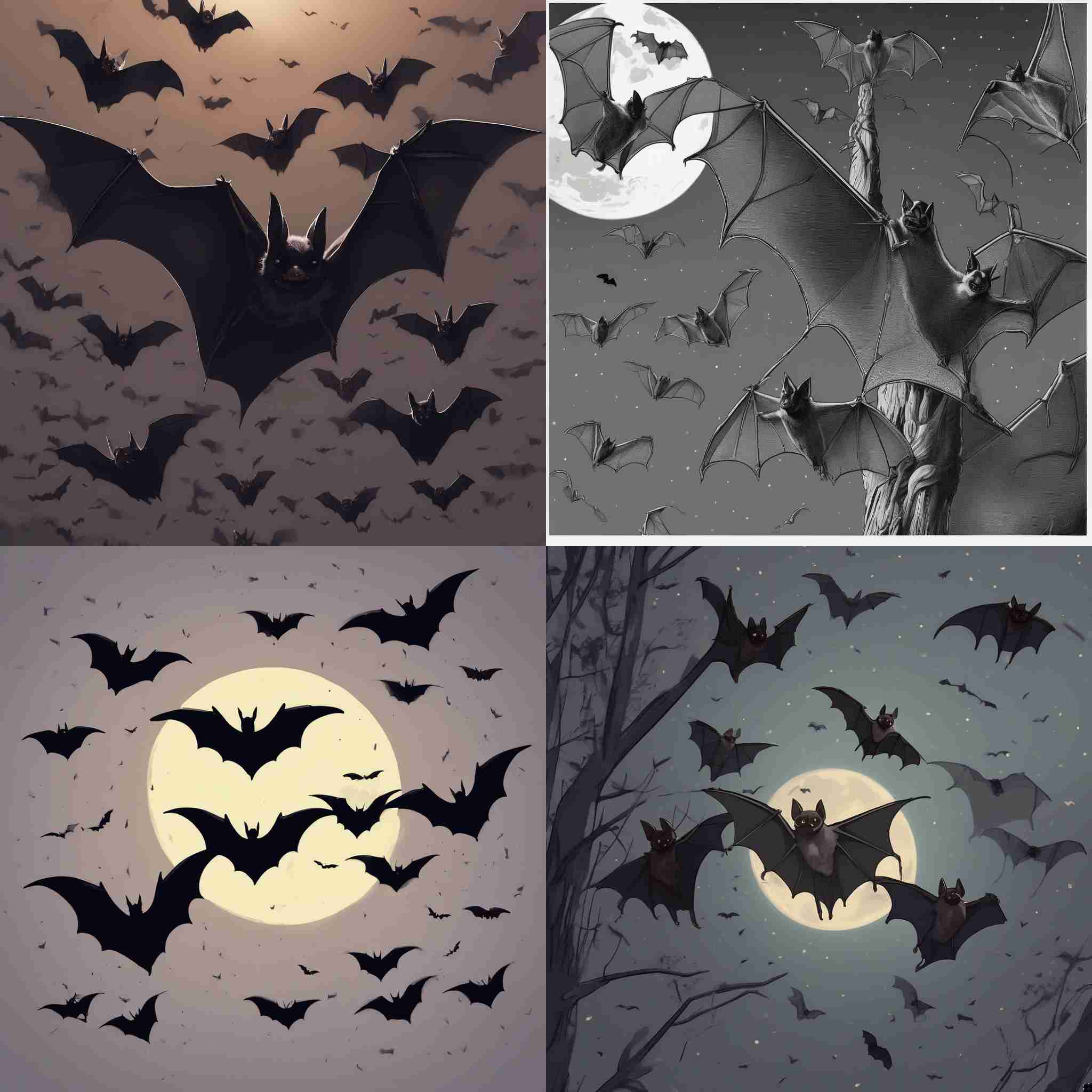 Bats during the night