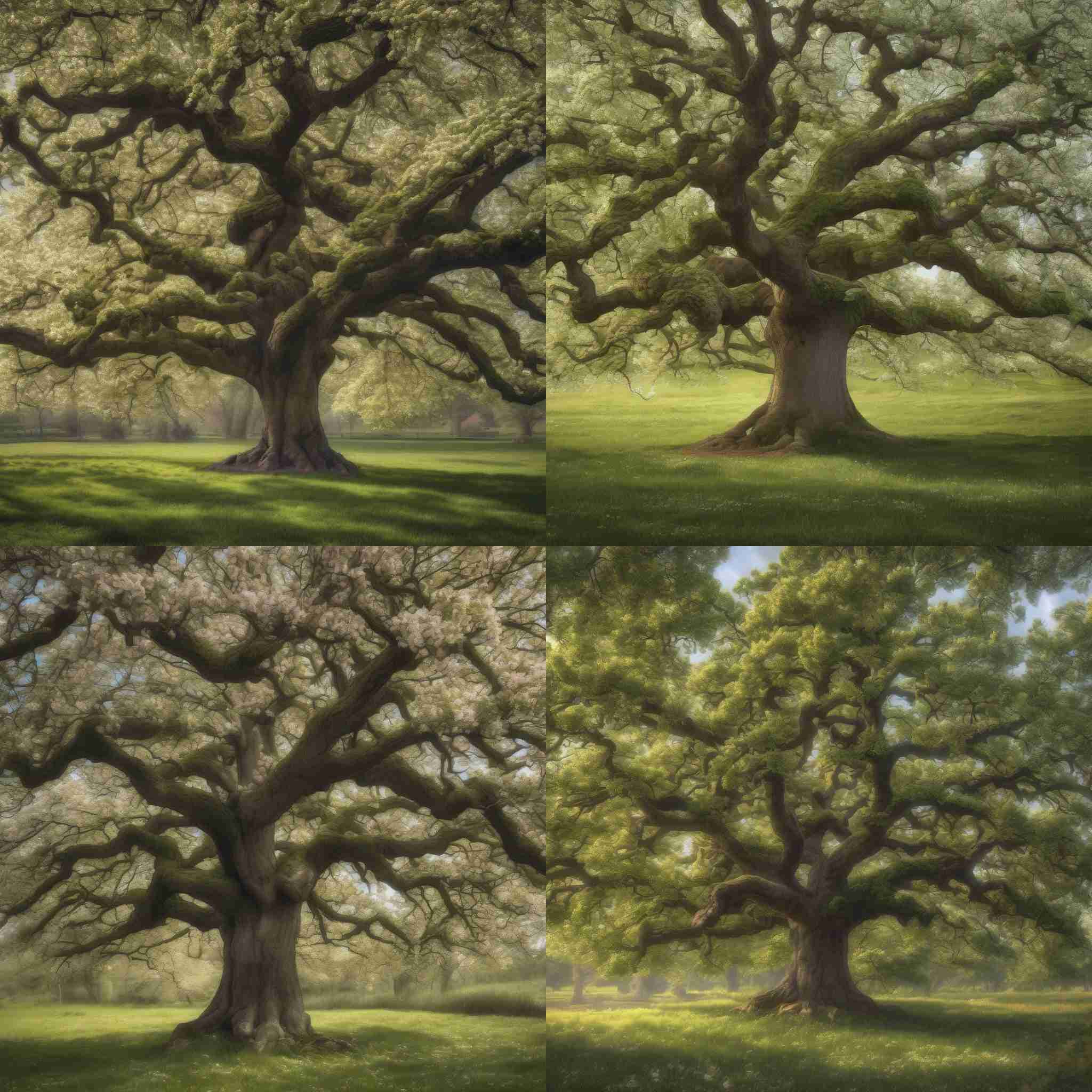 An oak tree in spring