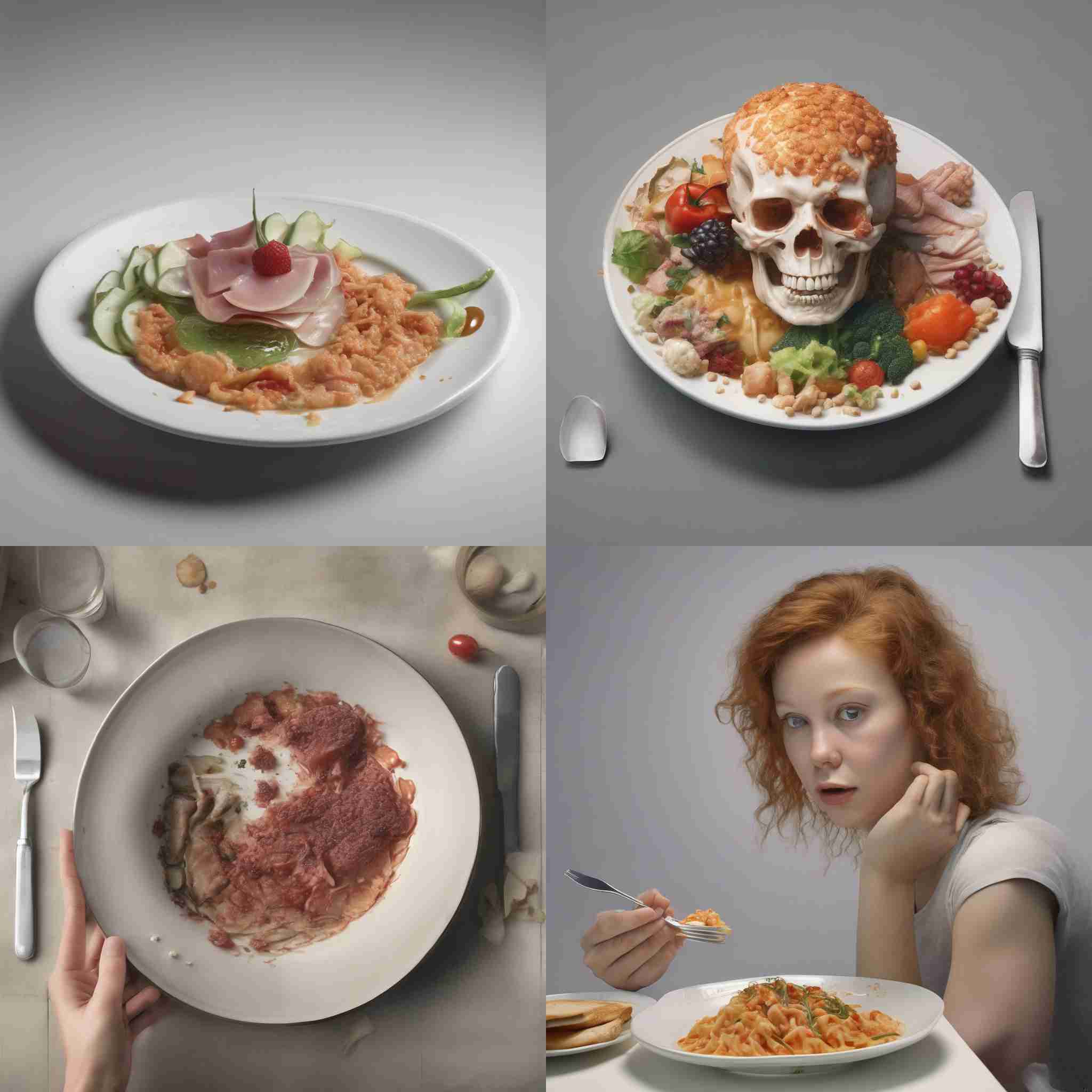 The dish of a person just beginning to eat
