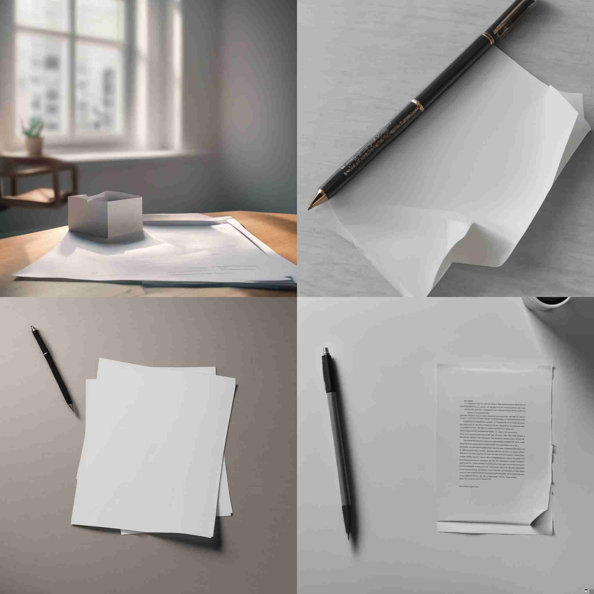 A piece of paper on a desk