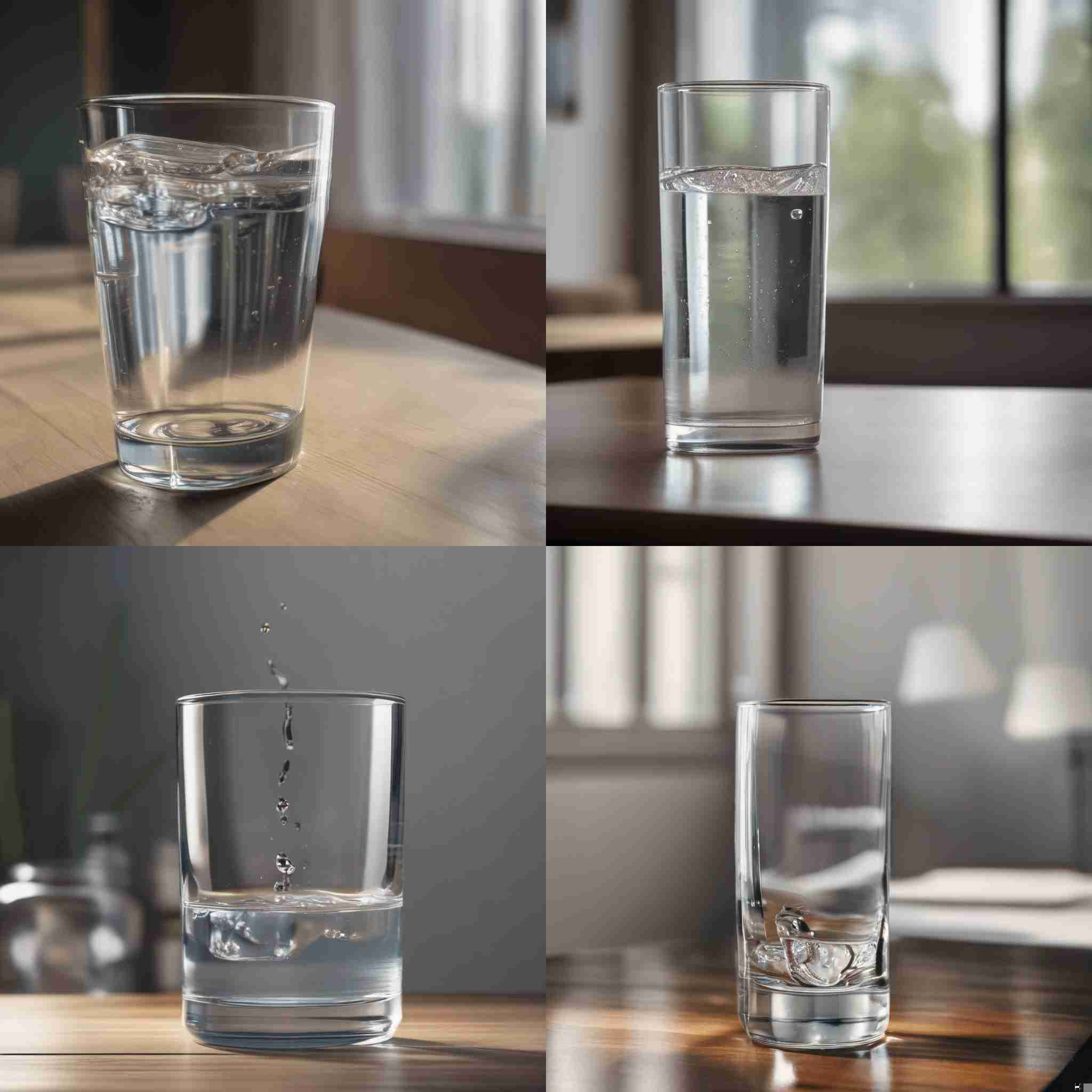 A glass of water placed on a table