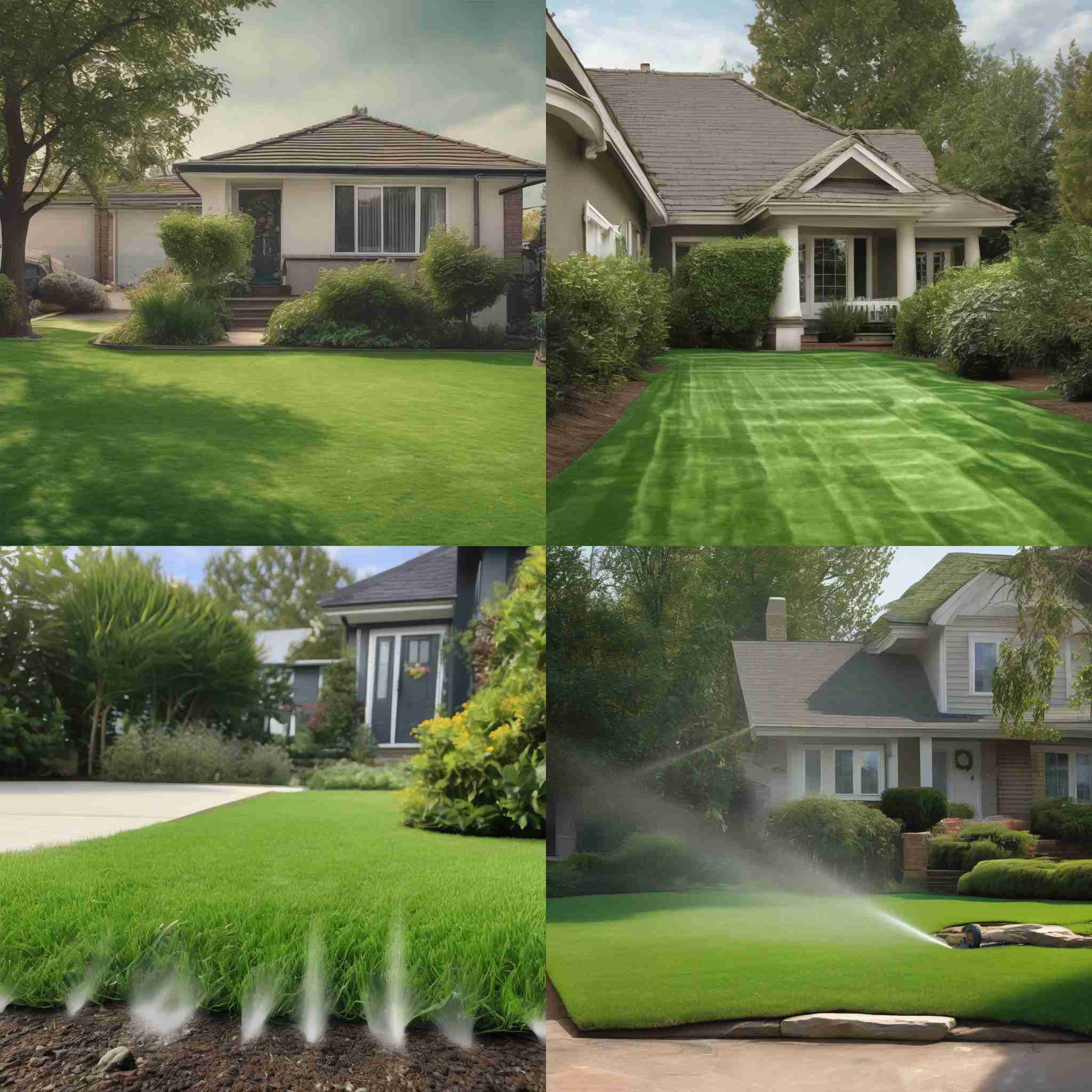 A regularly watered lawn