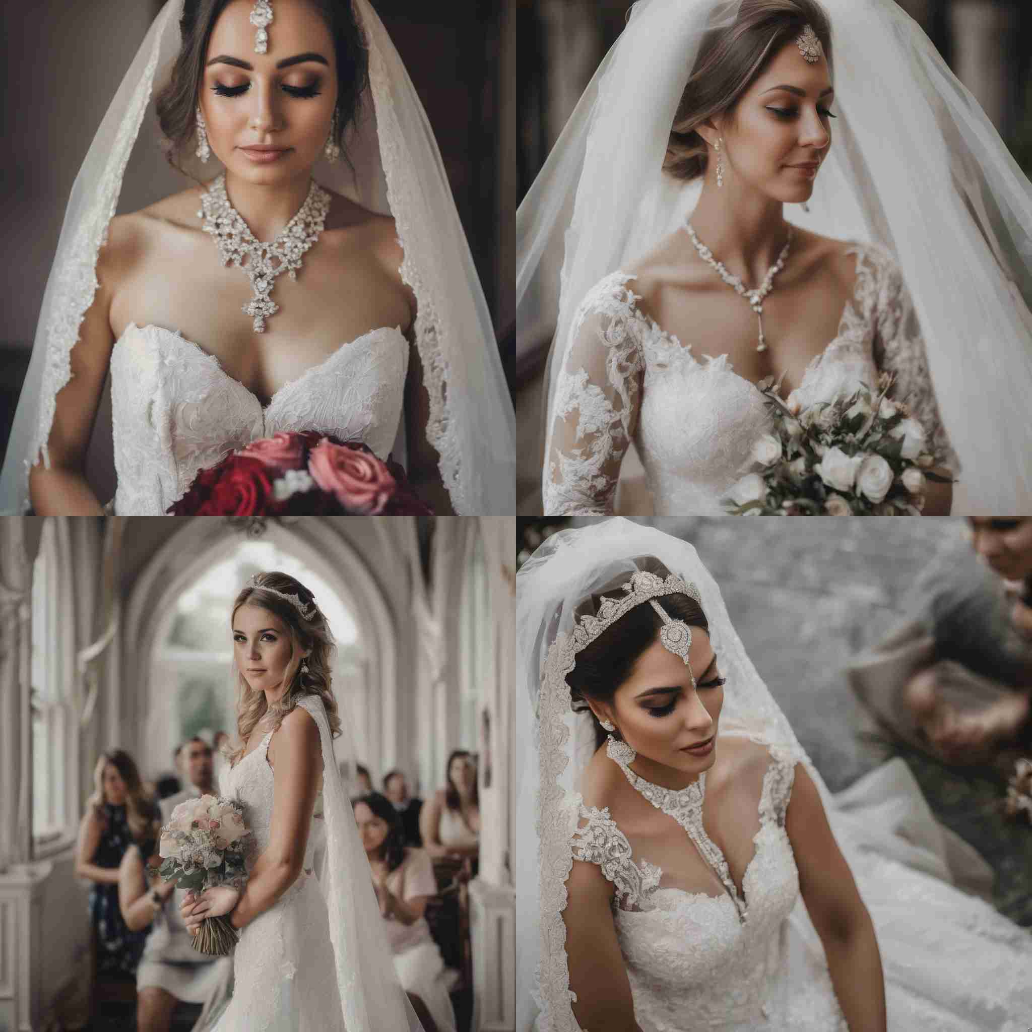 A bride during the wedding