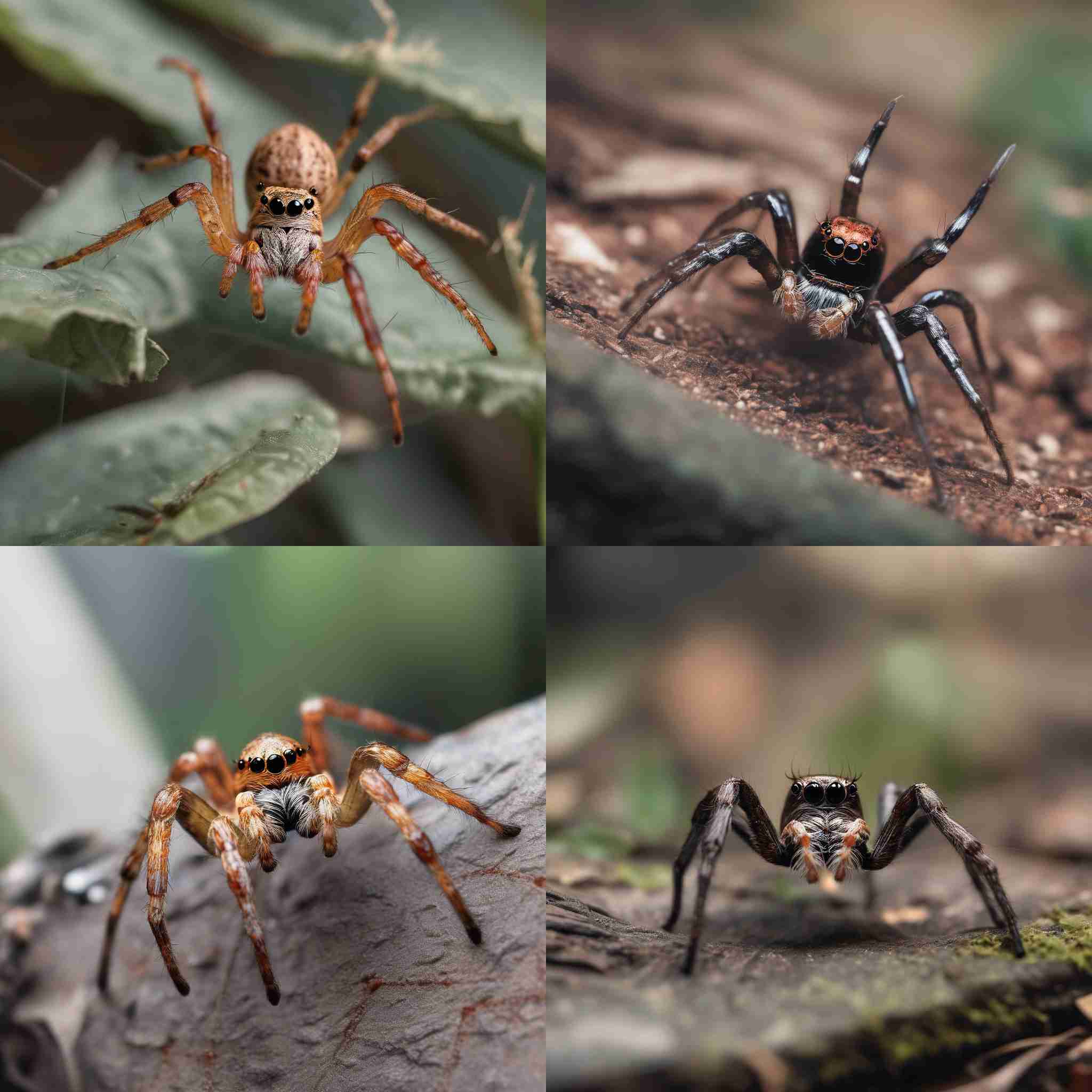 A spider exploring its surroundings