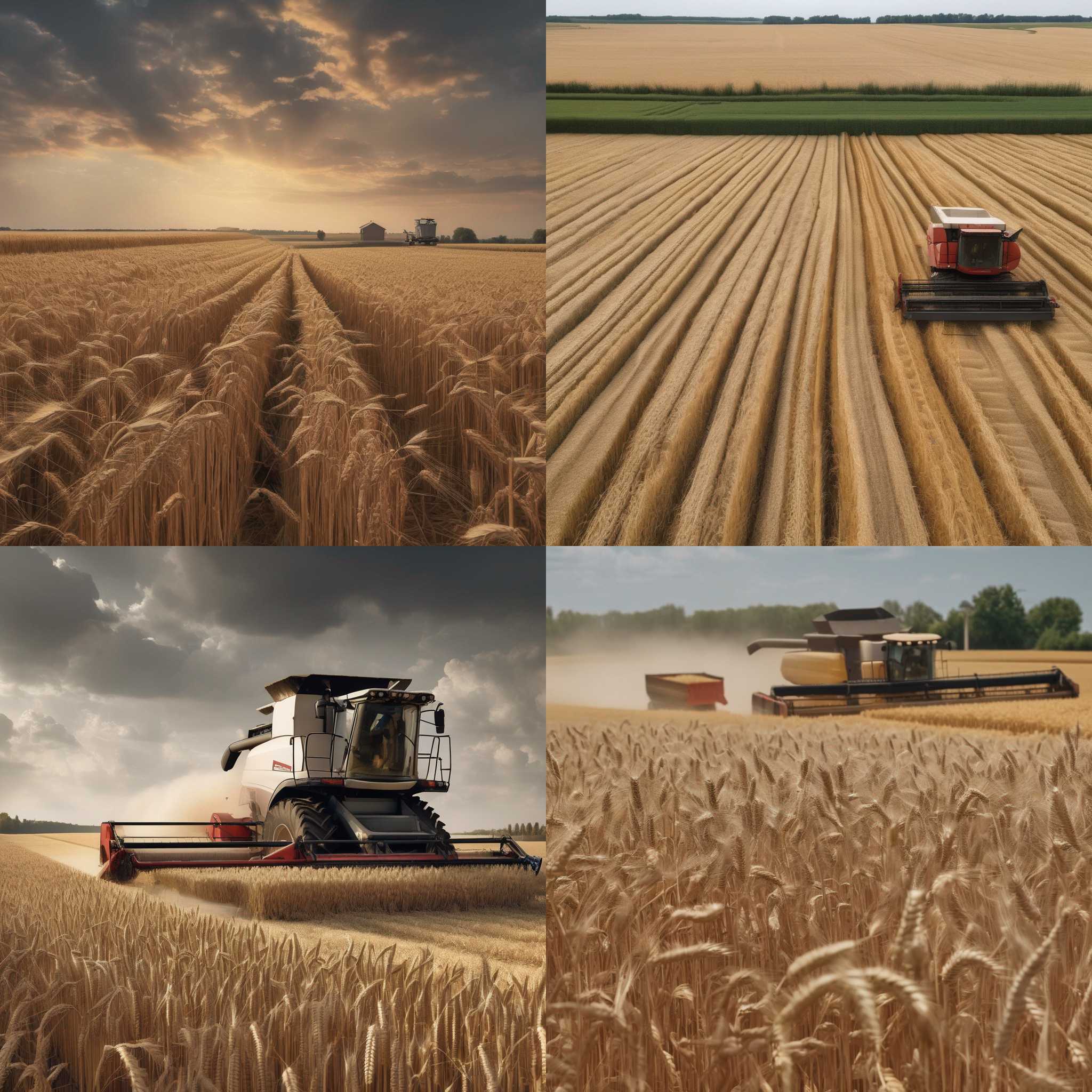A wheat field during harvest
